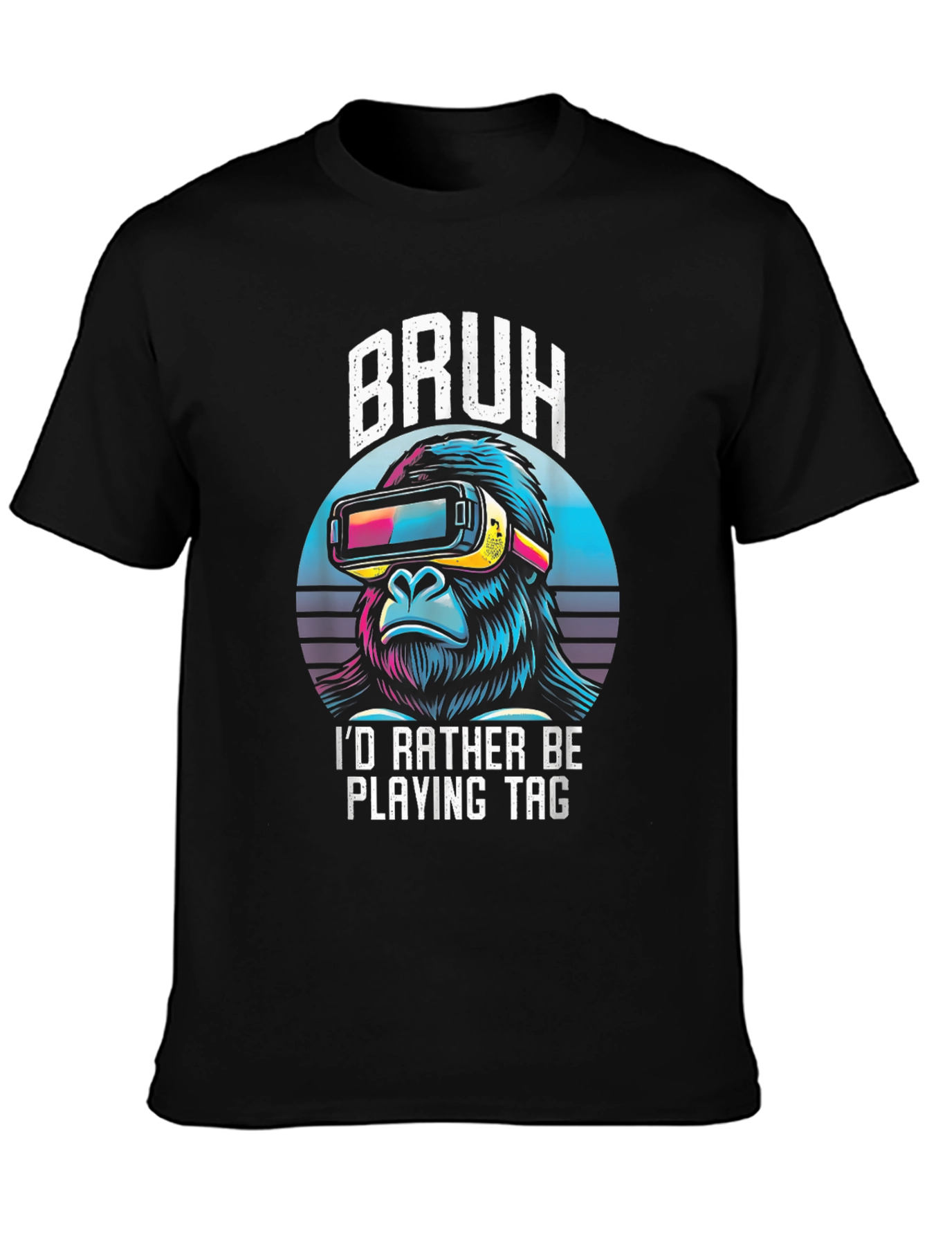VR Gorilla Mens Black T-Shirt