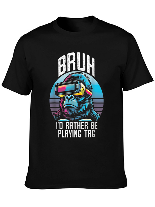VR Gorilla Mens Black T-Shirt