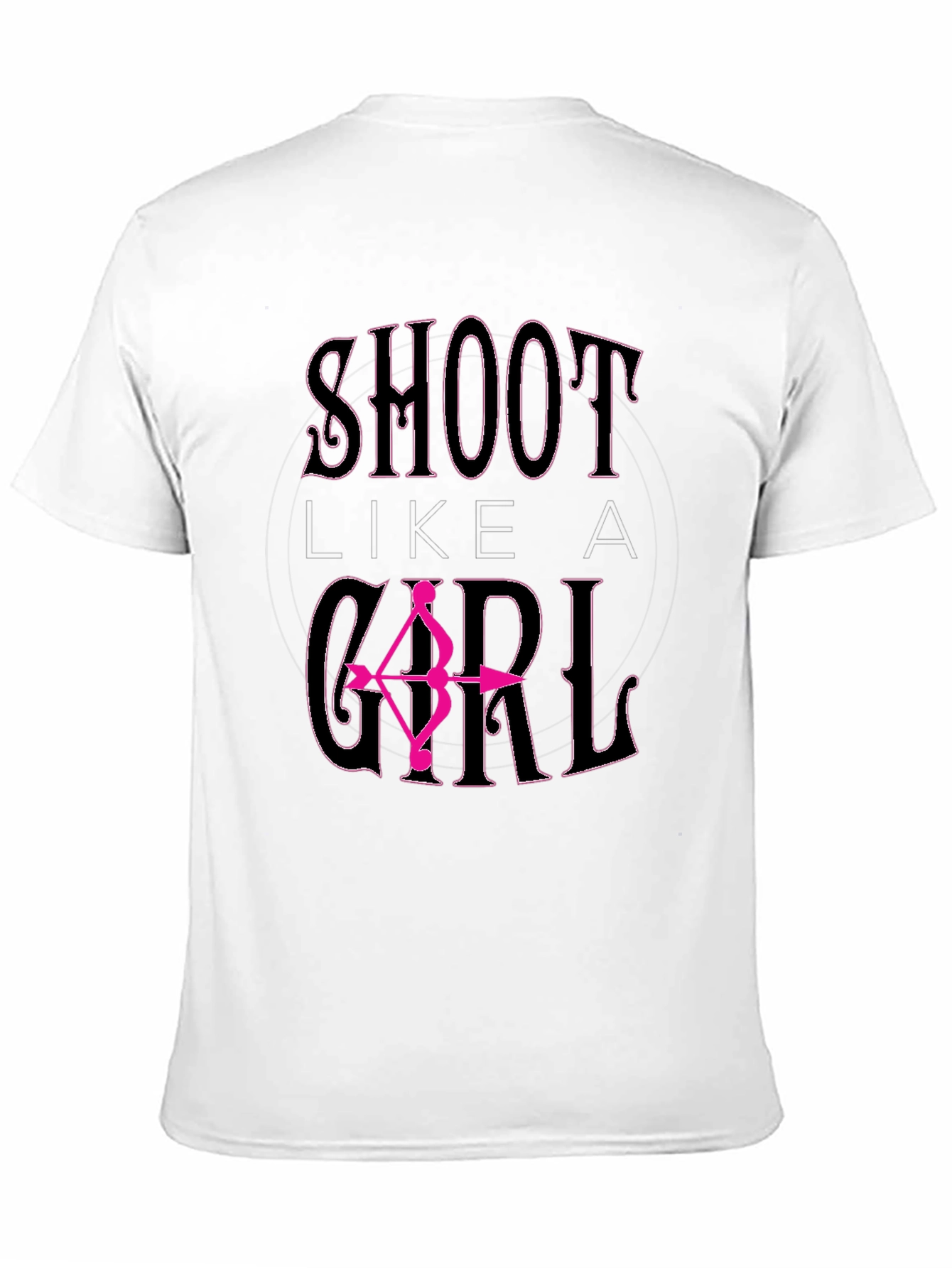 Shoot Like A Girl Black T-Shirt Archery Bow Arrow