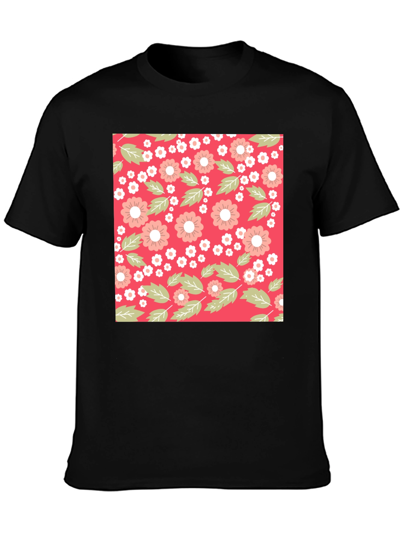 Floral Pattern T-Shirt - Trendy Casual Wear