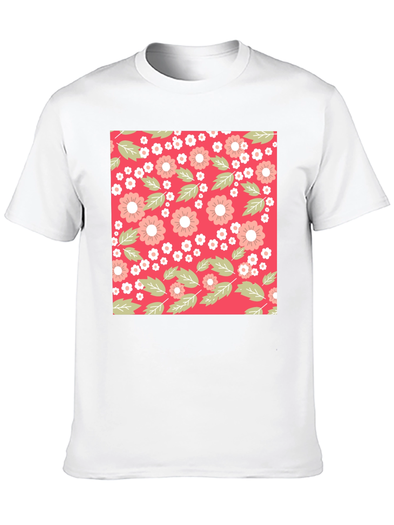 Floral Pattern T-Shirt - Trendy Casual Wear