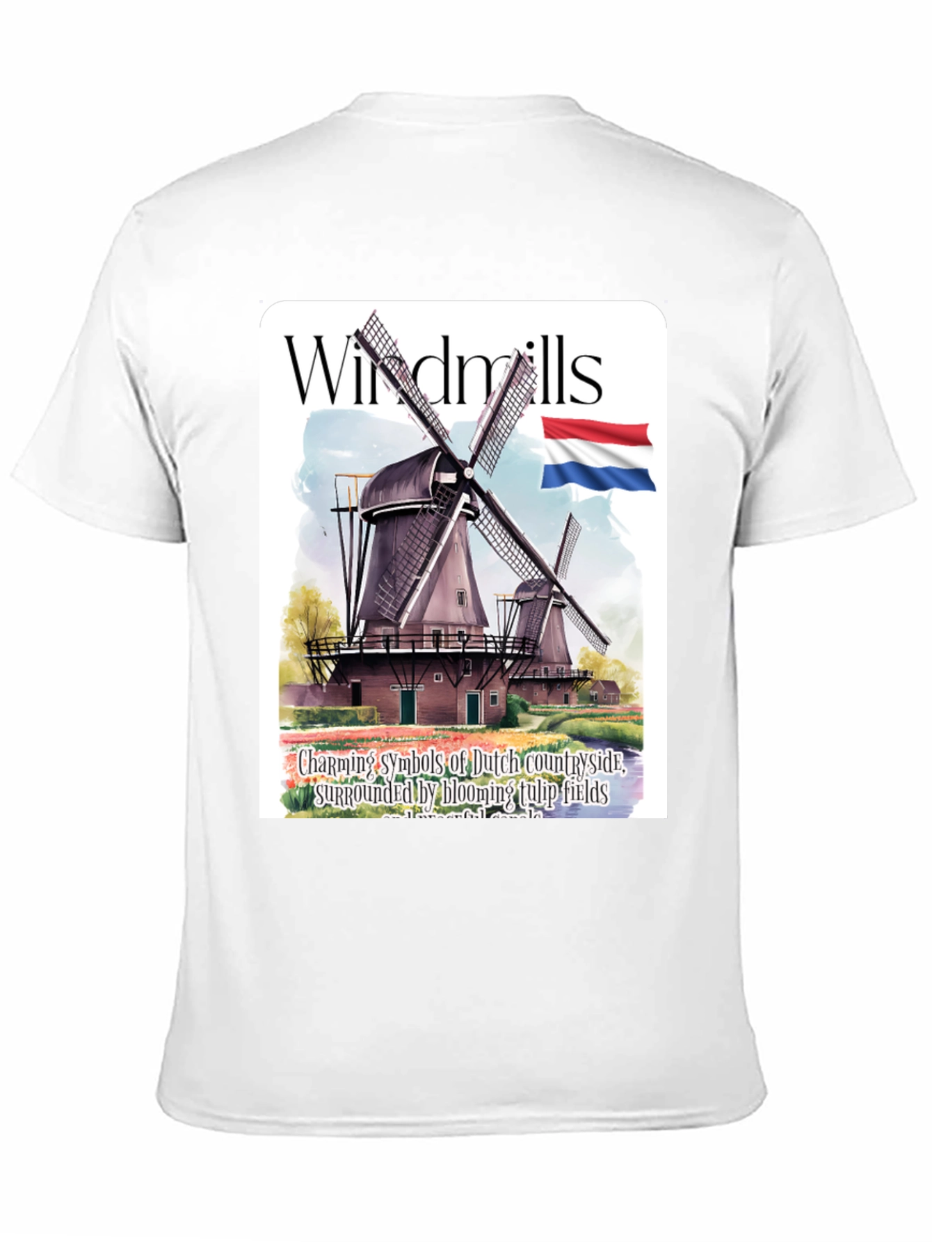 Dutch Windmill T-Shirt - Charming Countryside Tee