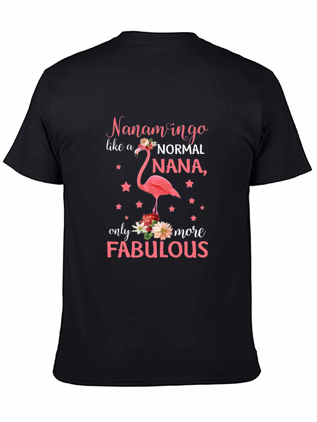 Fabulous Nana Flamingo Graphic T-Shirt