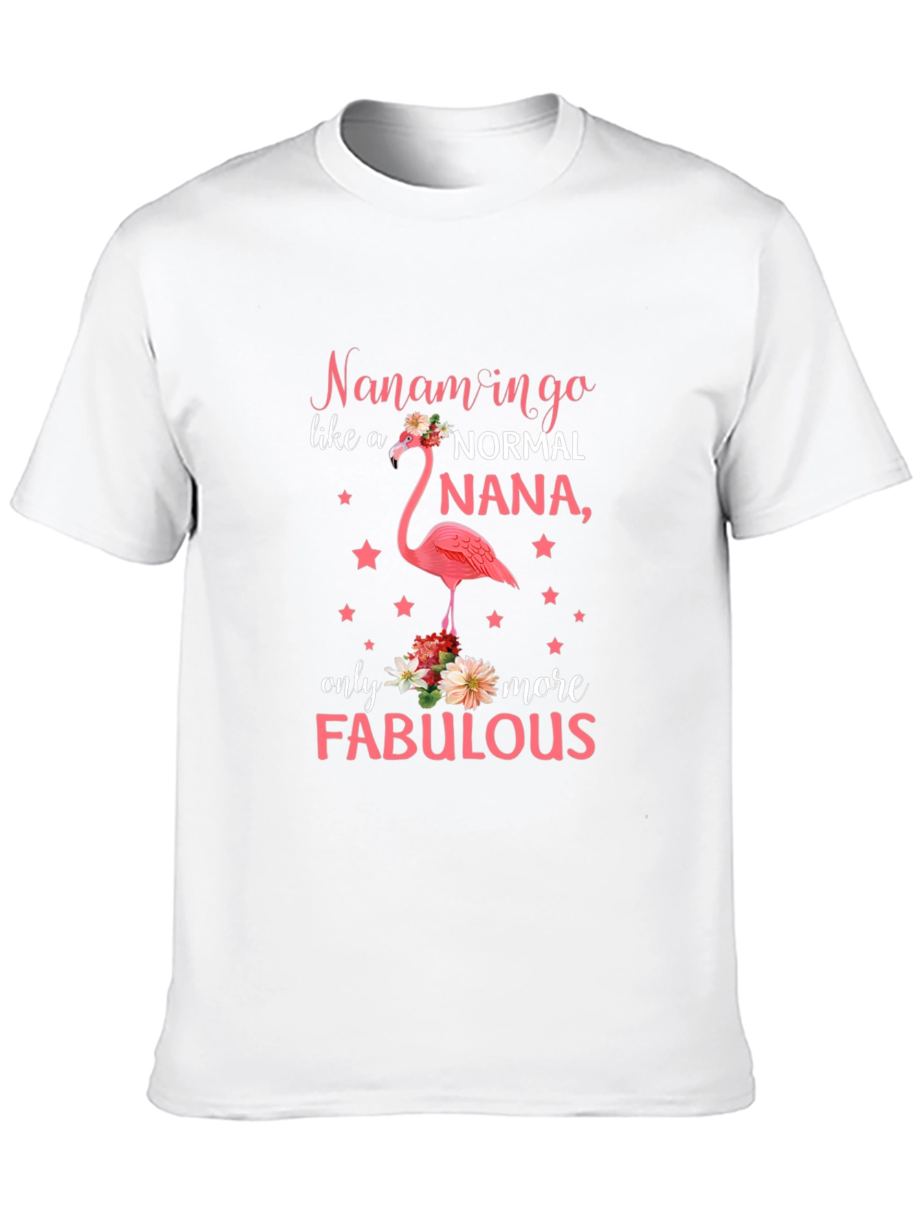 Fabulous Nana Flamingo Graphic T-Shirt