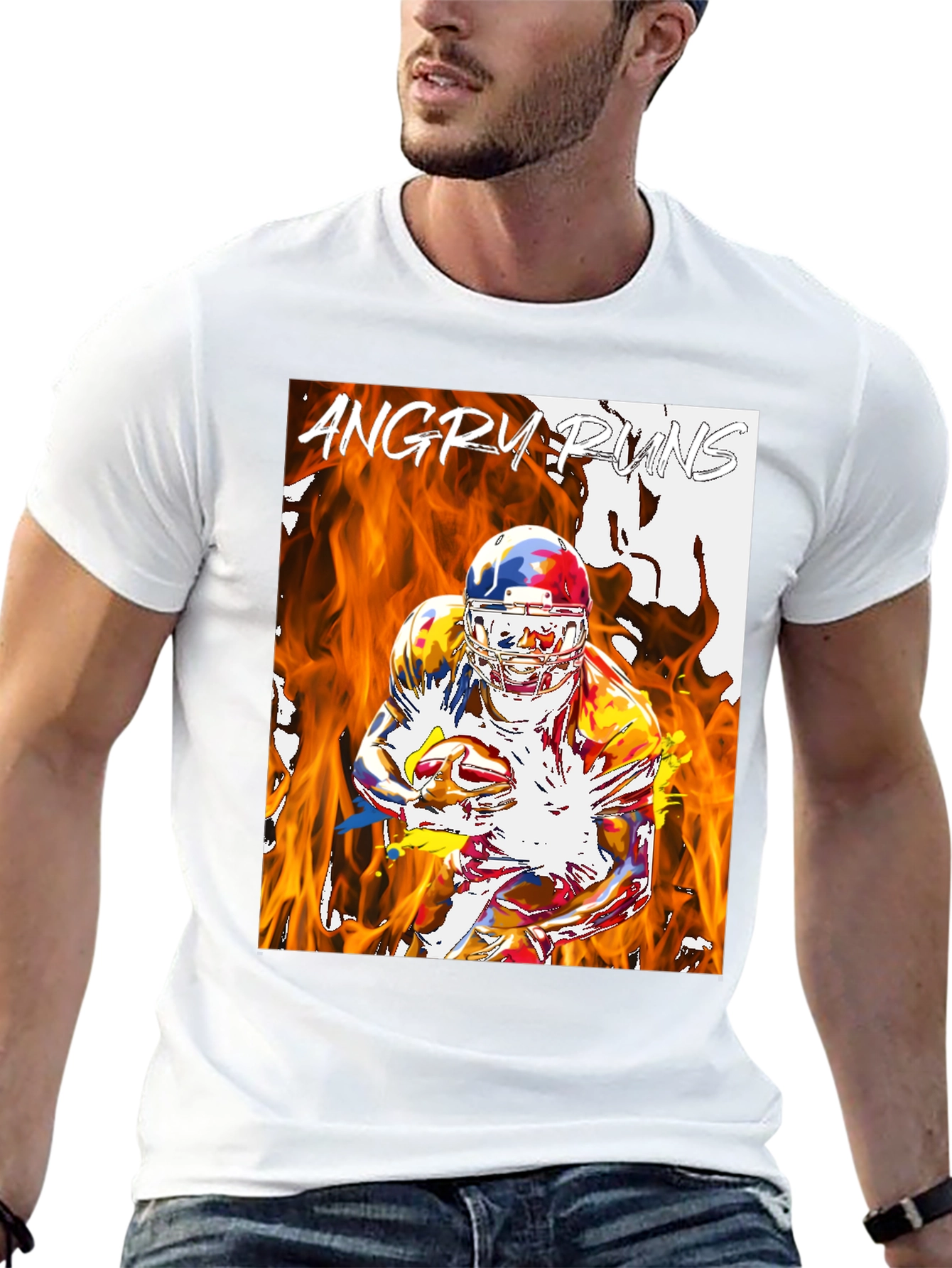 Angry Runs Football Graphic T-Shirt
