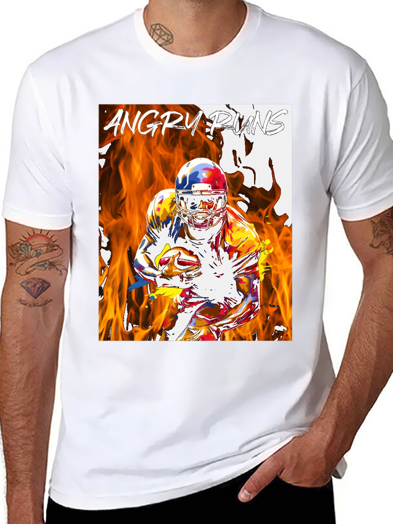 Angry Runs Football Graphic T-Shirt