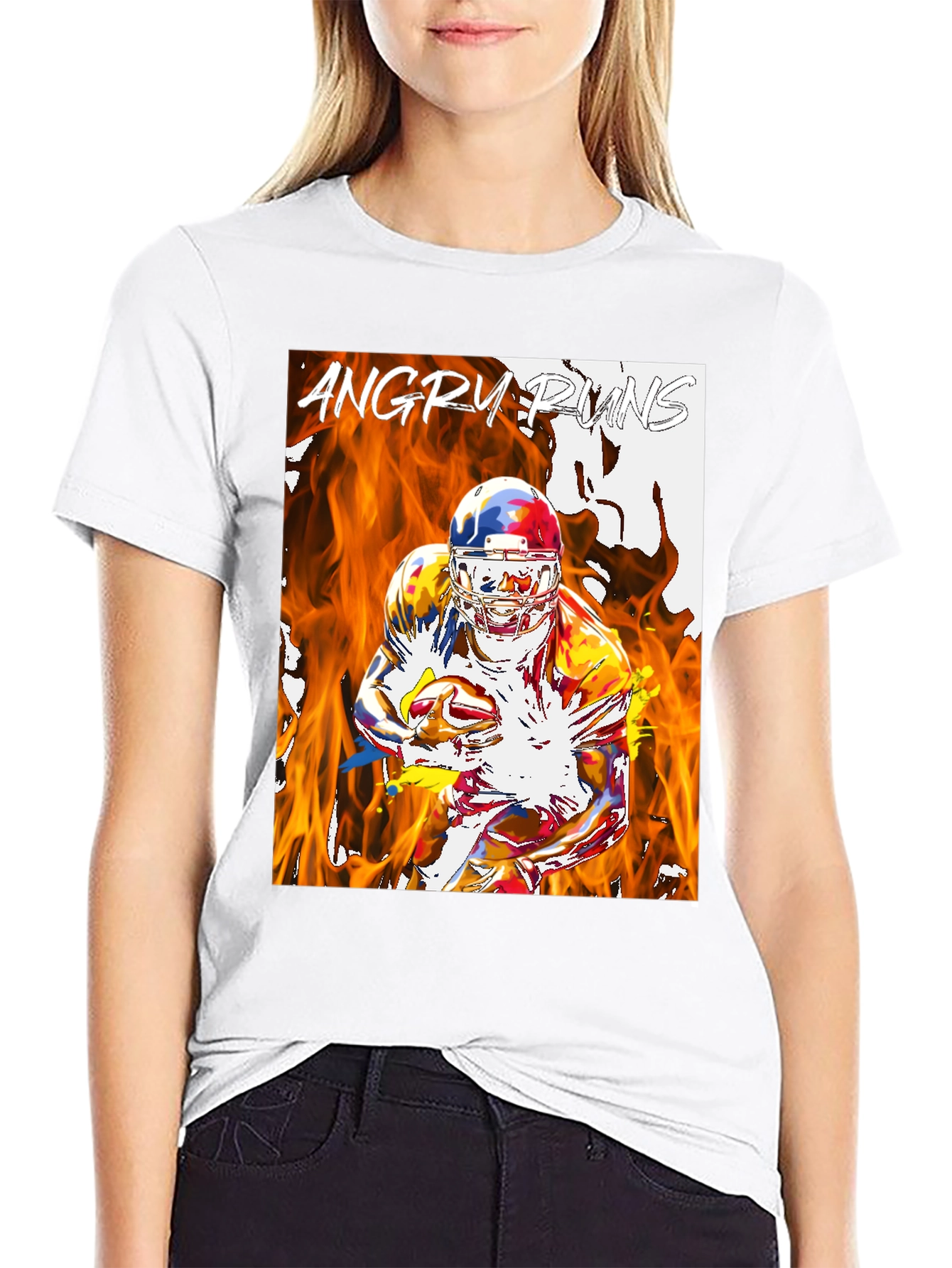 Angry Runs Football Graphic T-Shirt