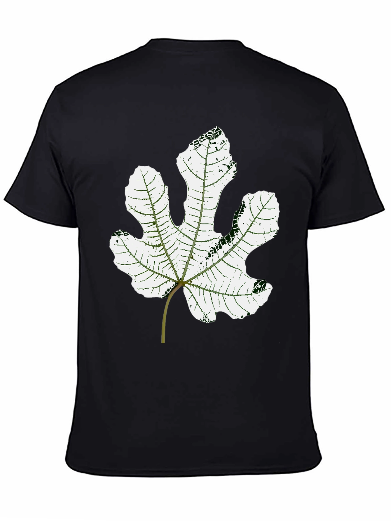 Fig Leaf Graphic Tee - Stylish Unisex Black T-Shirt