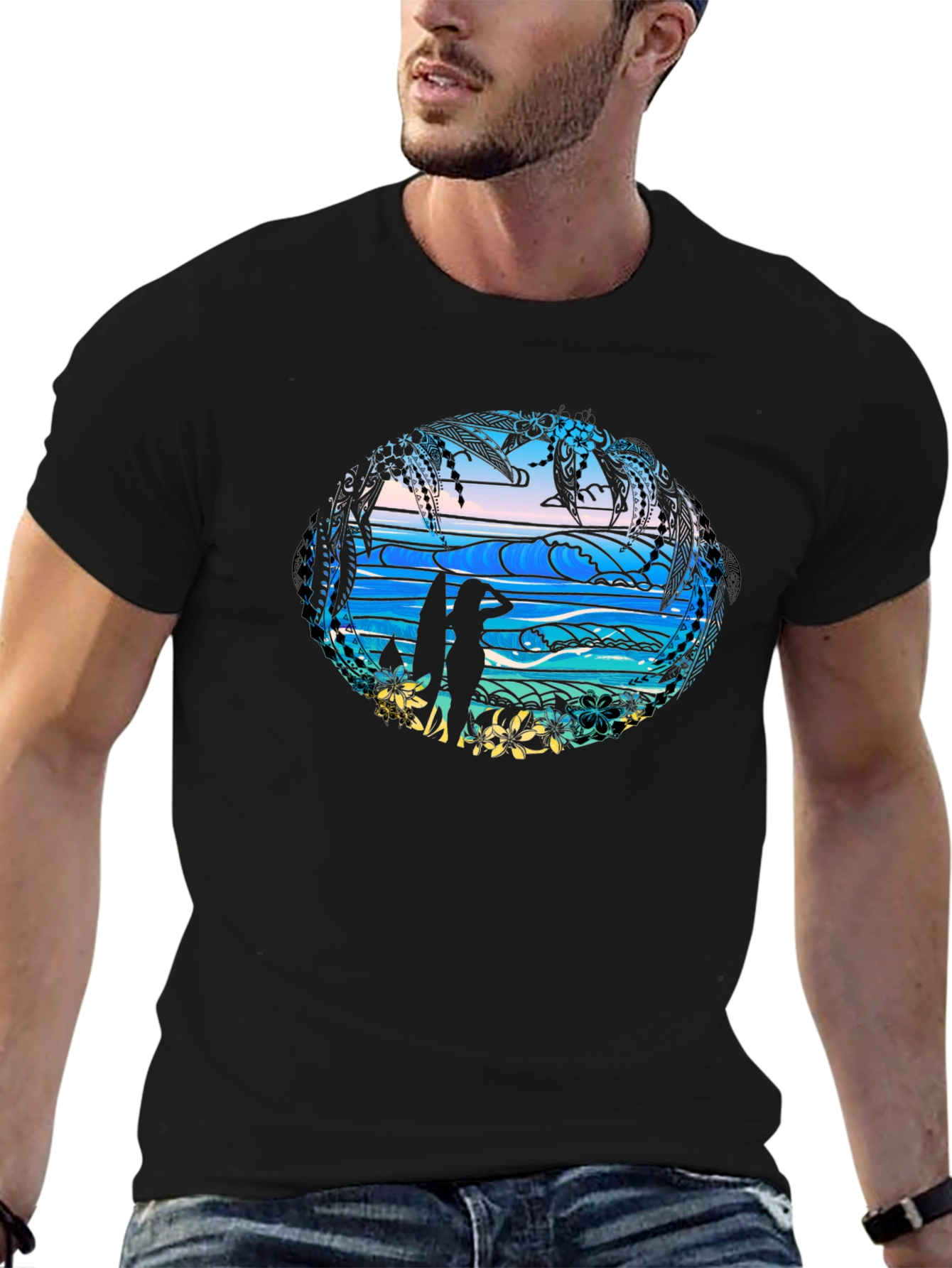 Tropical Beach T-Shirt - Island Vibes