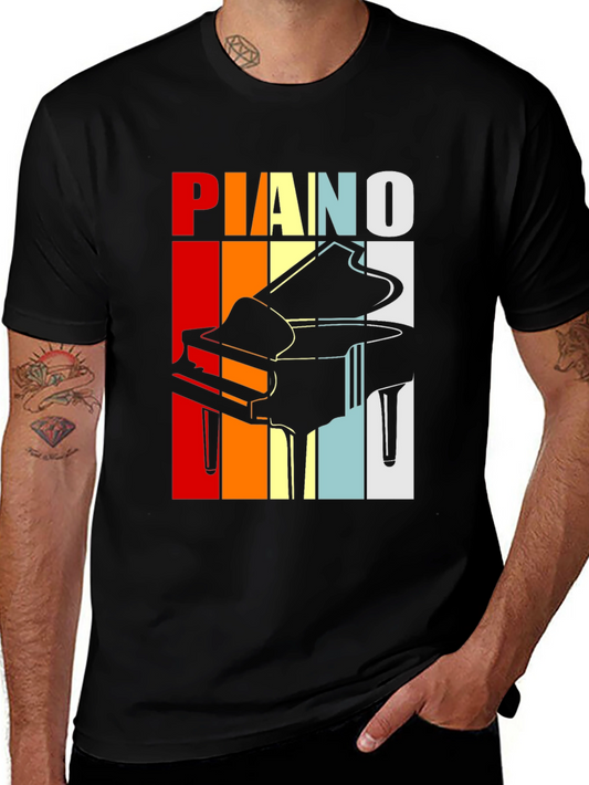 Retro Piano T-Shirt - Vintage Musical Design