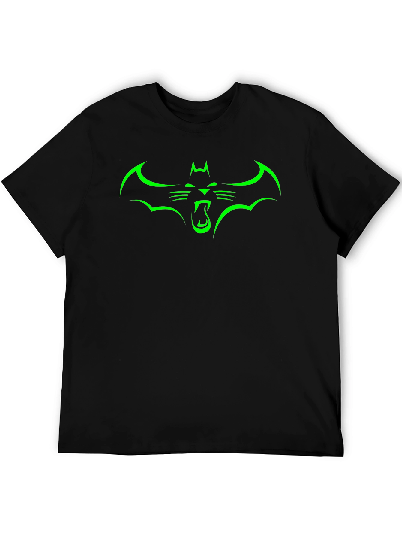 Green Bat Cat Graphic Tee