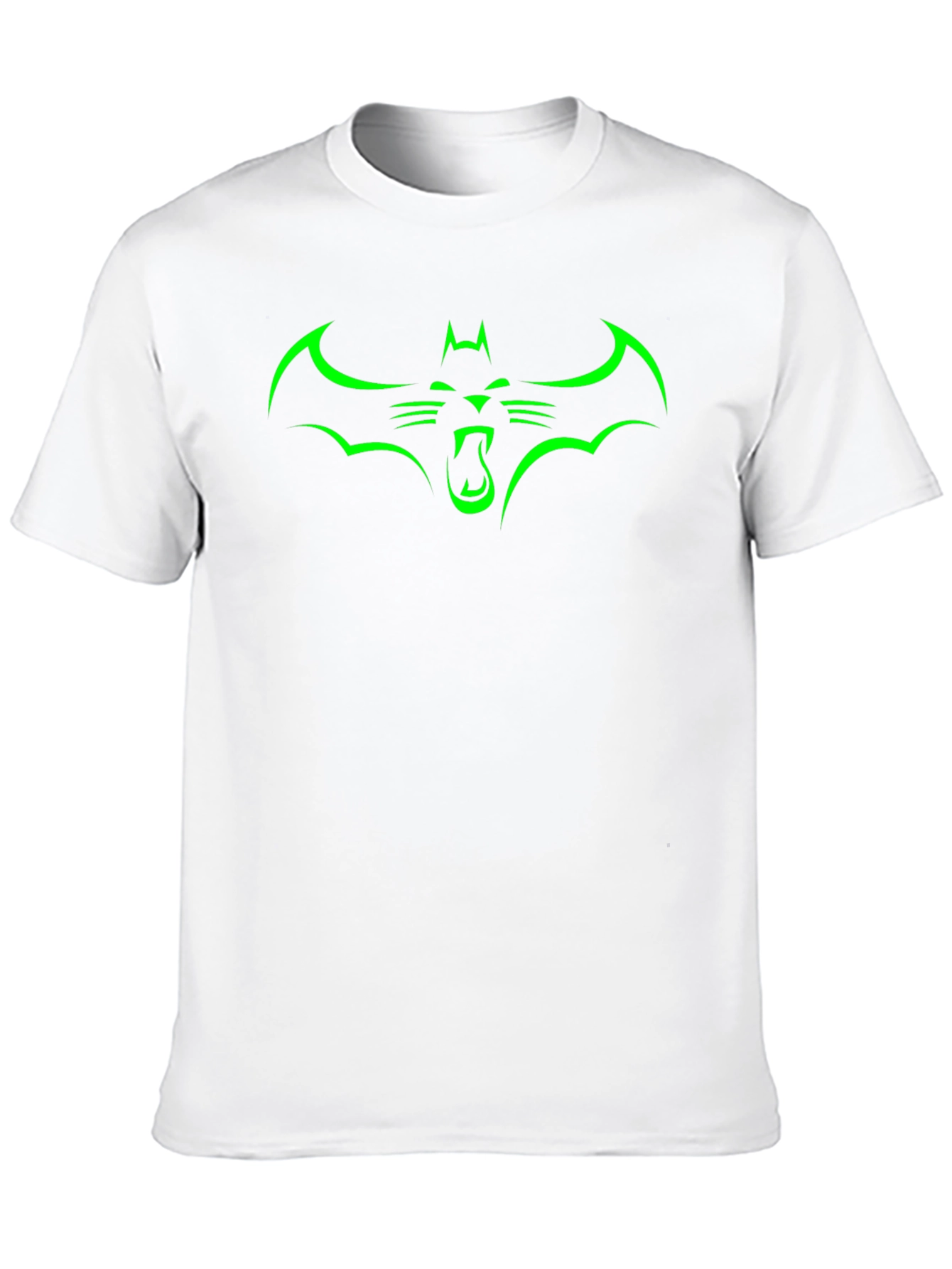 Green Bat Cat Graphic Tee