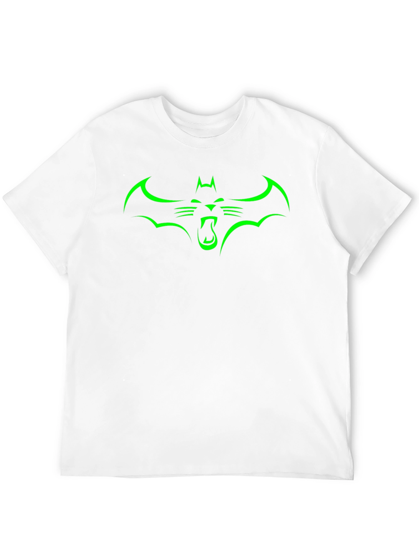Green Bat Cat Graphic Tee