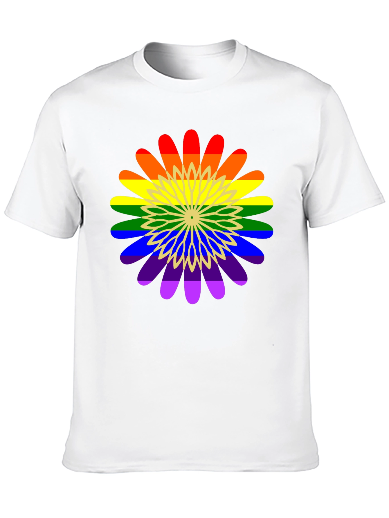Rainbow Flower Graphic Tee - Pride Apparel