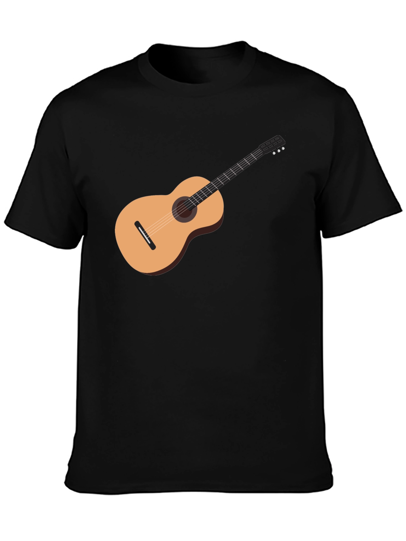 Guitar Graphic Black T-Shirt - Music Lover Tee