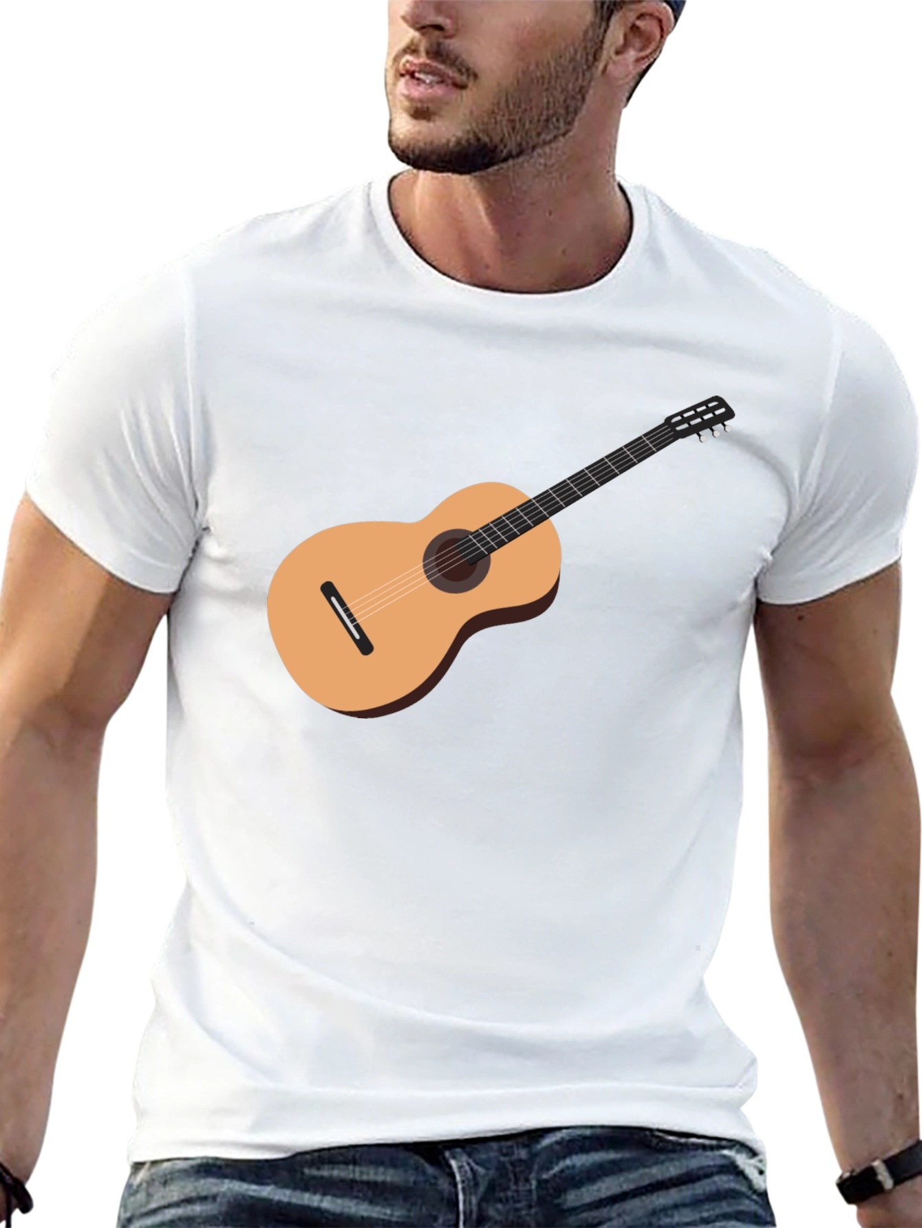 Guitar Graphic Black T-Shirt - Music Lover Tee