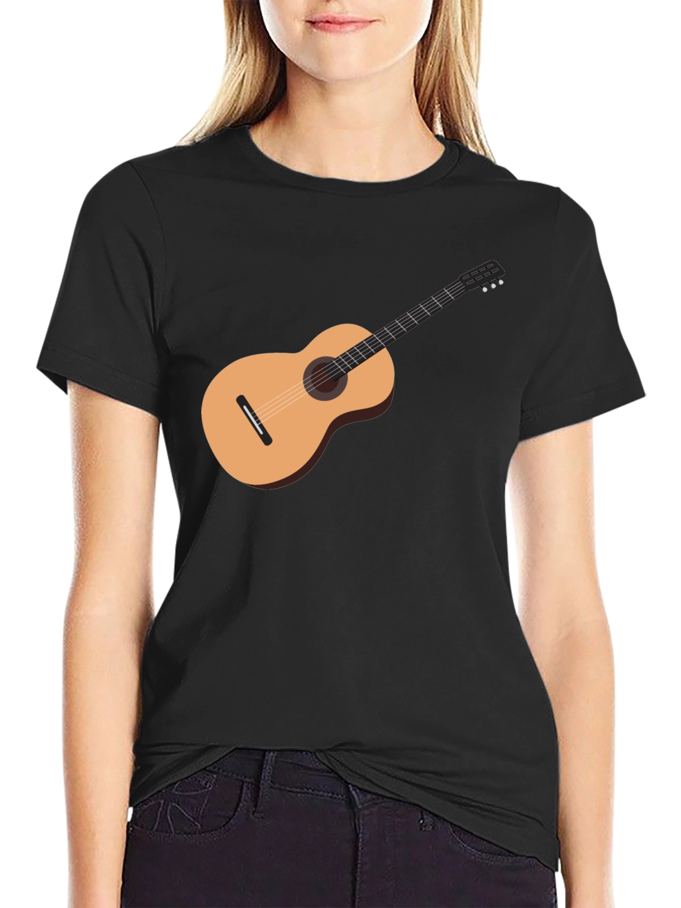 Guitar Graphic Black T-Shirt - Music Lover Tee