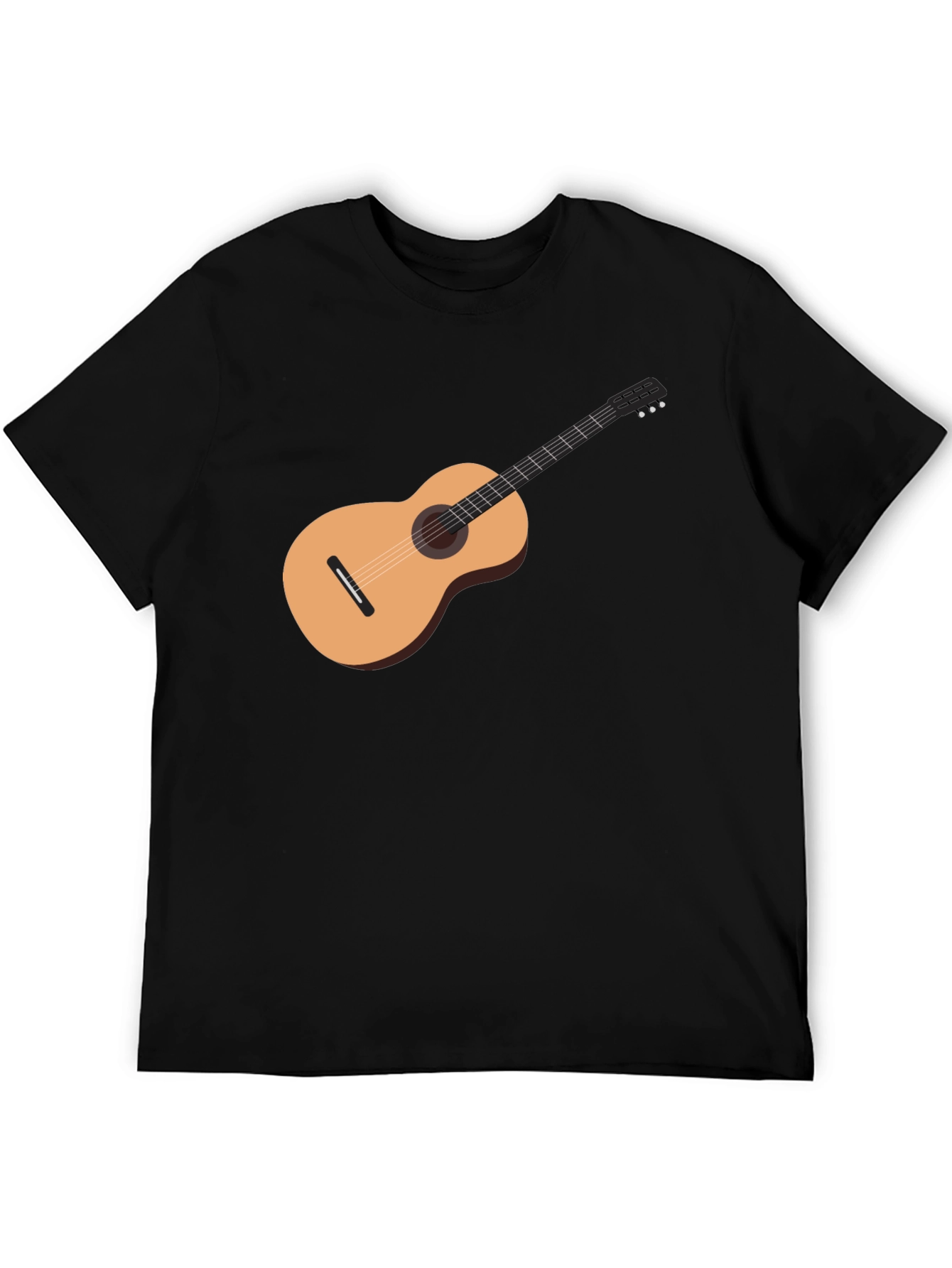 Guitar Graphic Black T-Shirt - Music Lover Tee