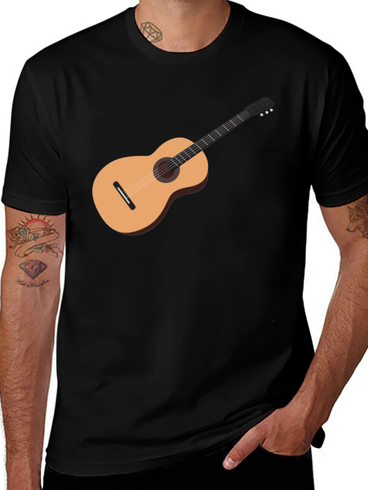 Guitar Graphic Black T-Shirt - Music Lover Tee