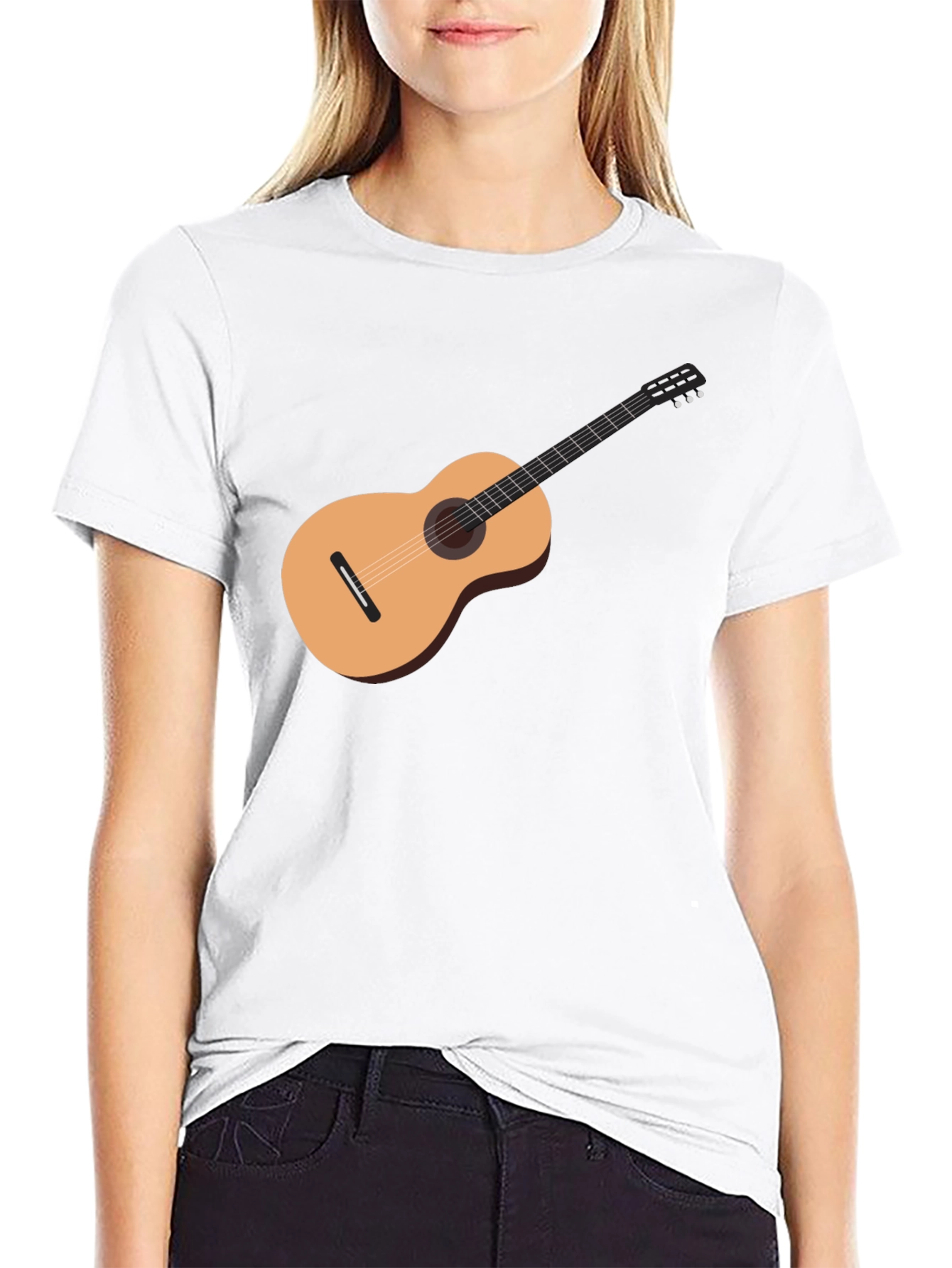 Guitar Graphic Black T-Shirt - Music Lover Tee