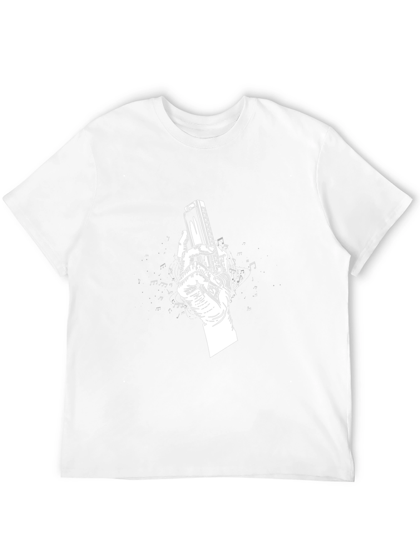 Harmonica Hand Graphic Tee - Musicians Gift