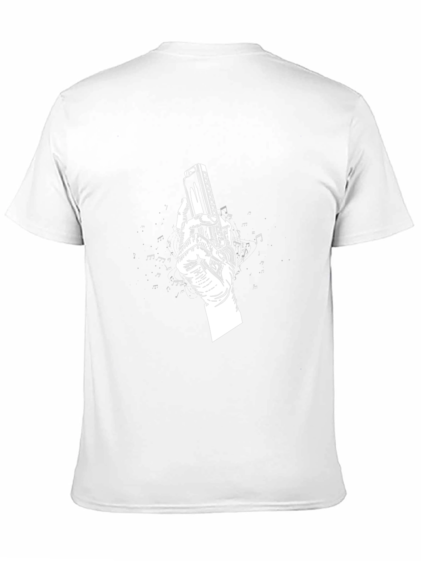 Harmonica Hand Graphic Tee - Musicians Gift