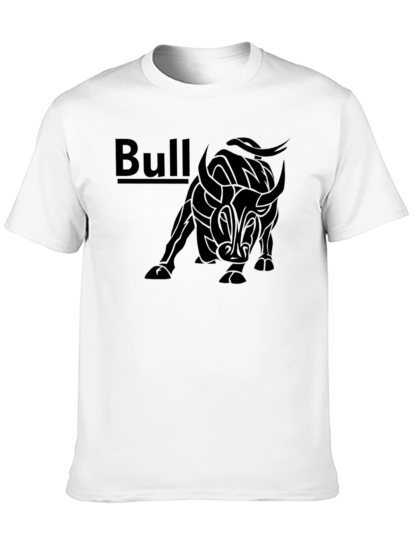 Black Bull Graphic Print Mens T-Shirt