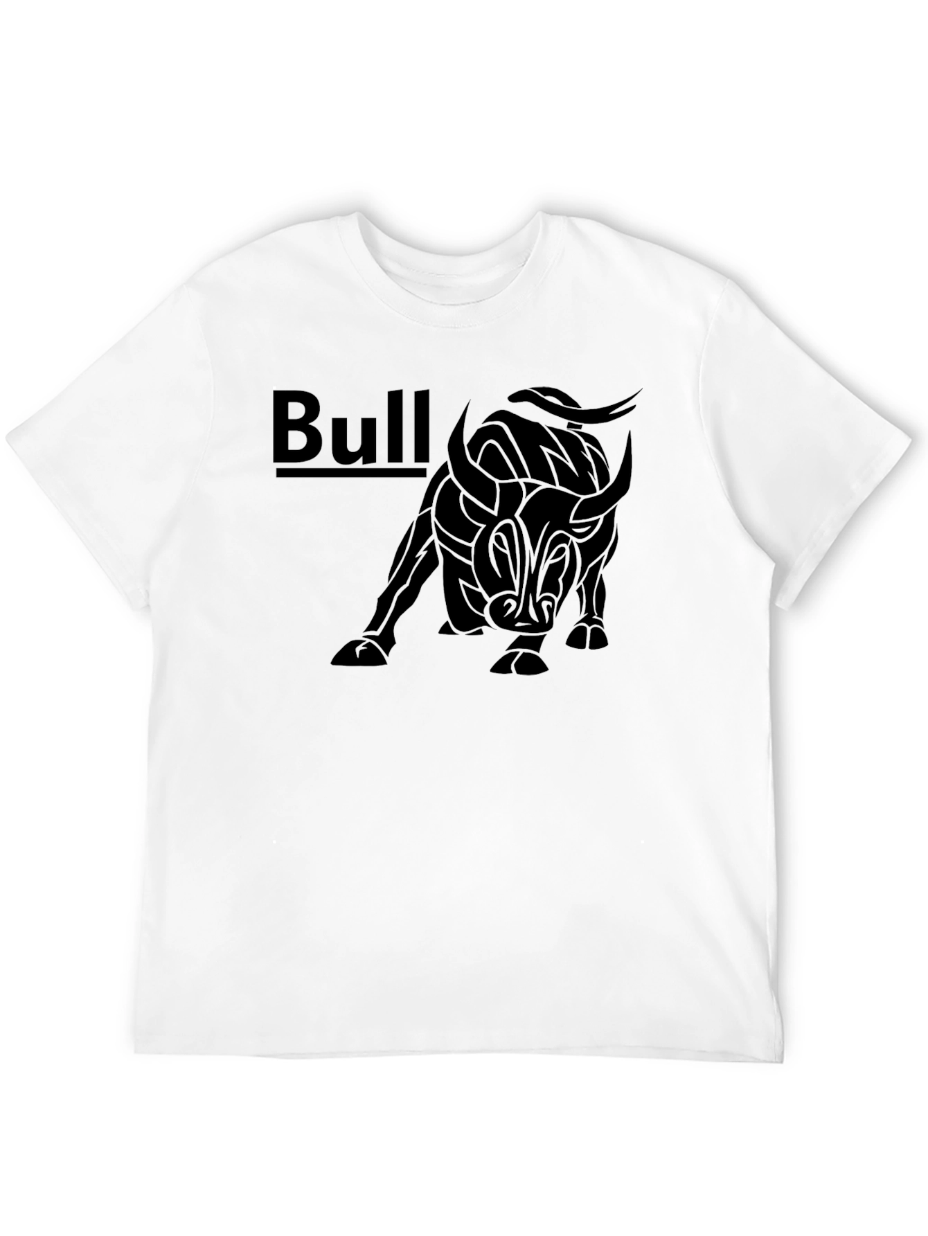 Black Bull Graphic Print Mens T-Shirt