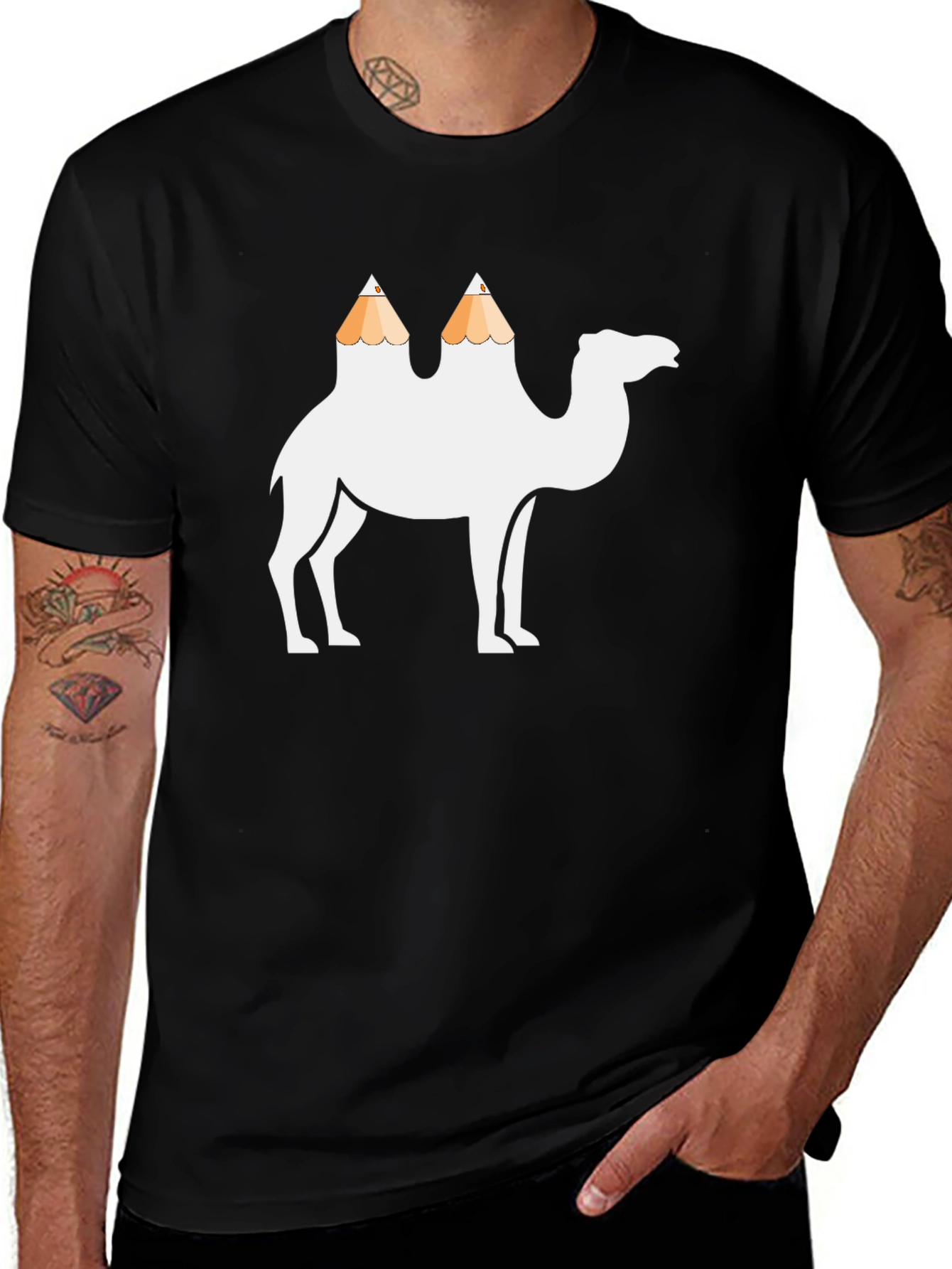 Camel Pencil Humps T-Shirt - Creative Design