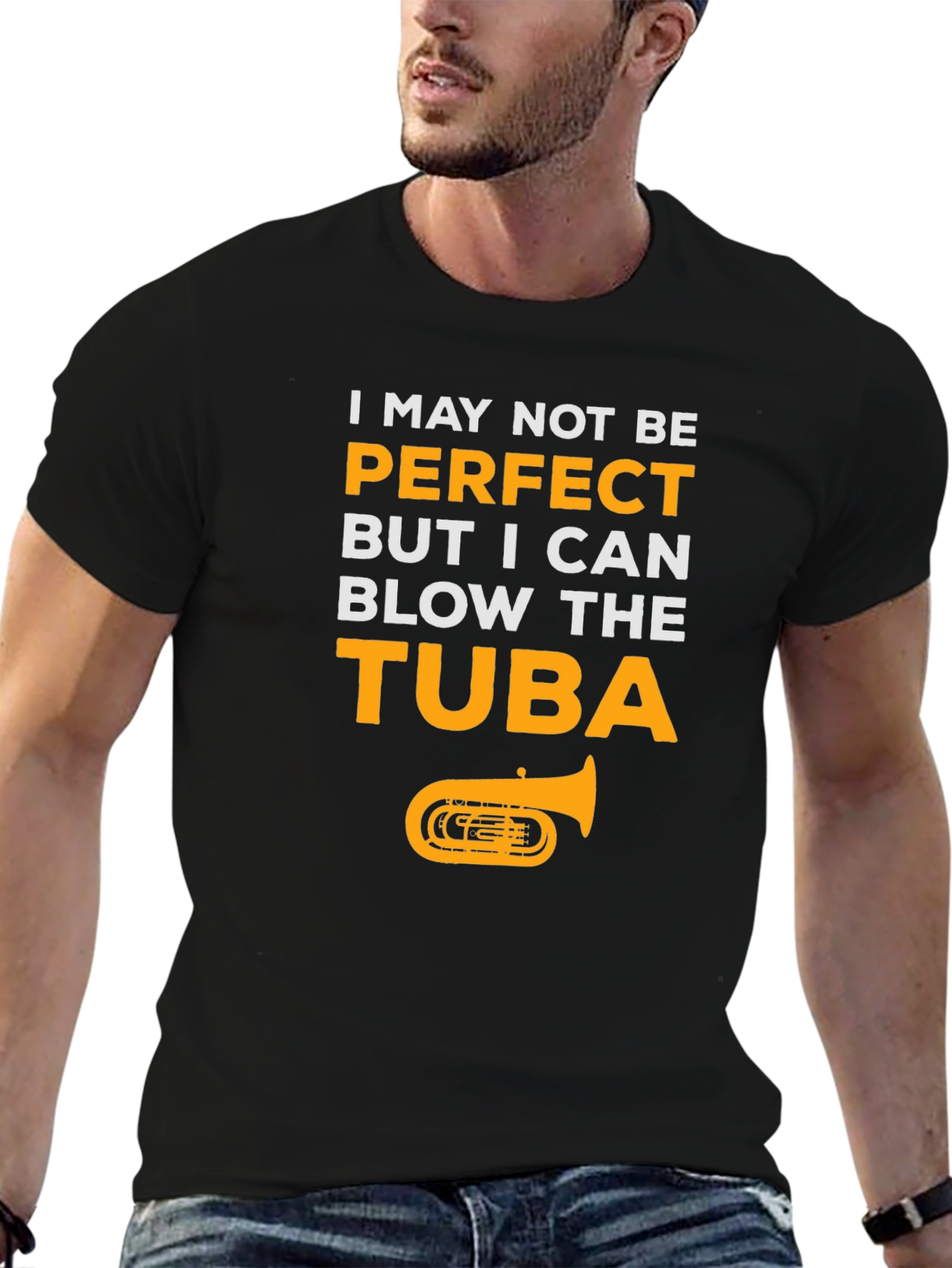 Tuba Player Graphic T-Shirt - Musical Humor Tee