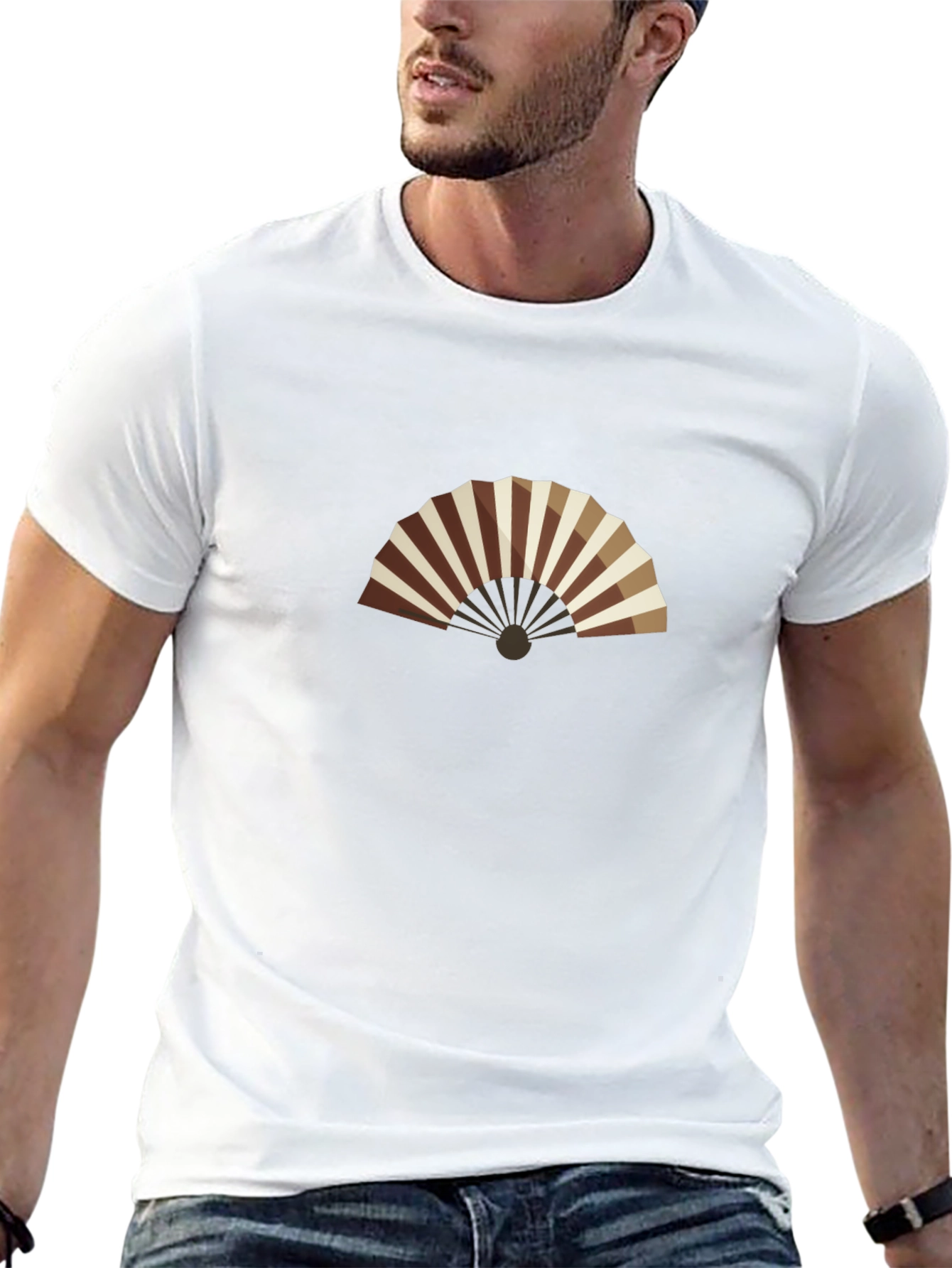 Folding Fan Graphic Tee - Stylish & Unique!