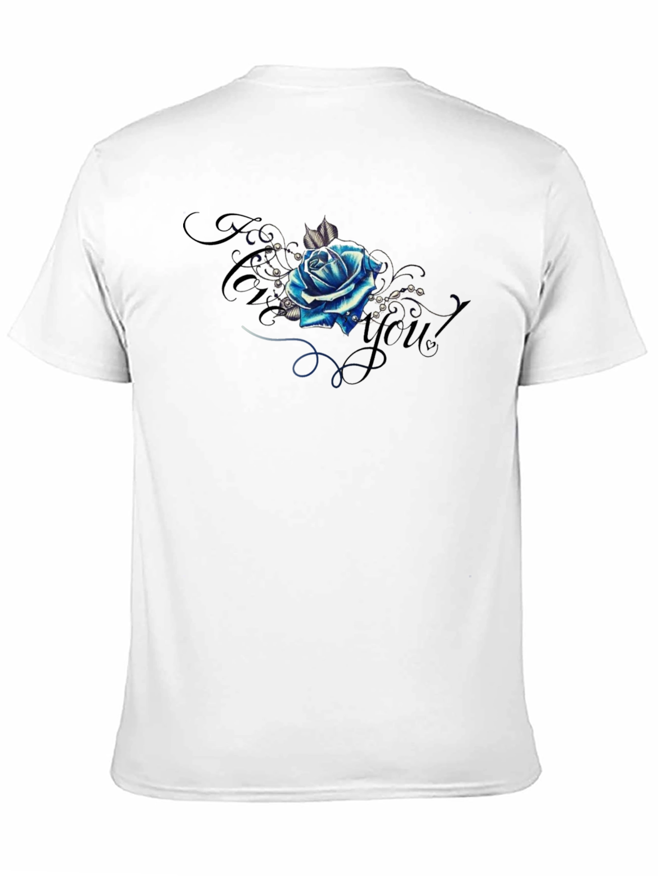 Blue Rose Graphic Tee - Stylish Mens T-Shirt