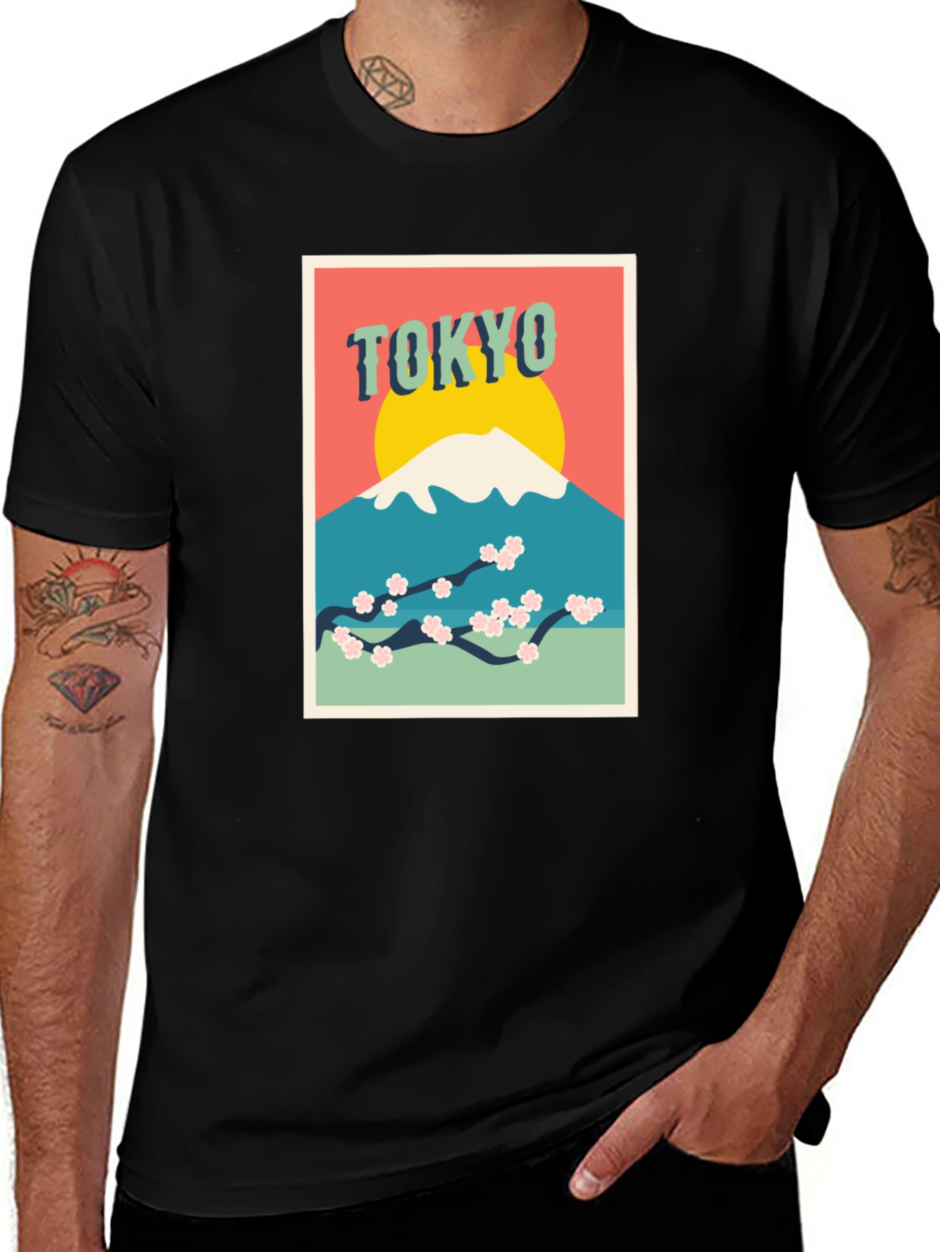 Tokyo Mt. Fuji Graphic Tee - Retro Style