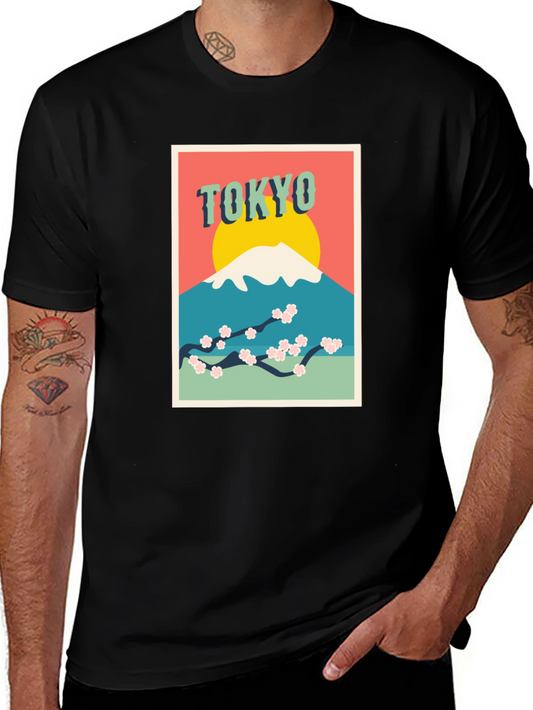 Tokyo Mt. Fuji Graphic Tee - Retro Style