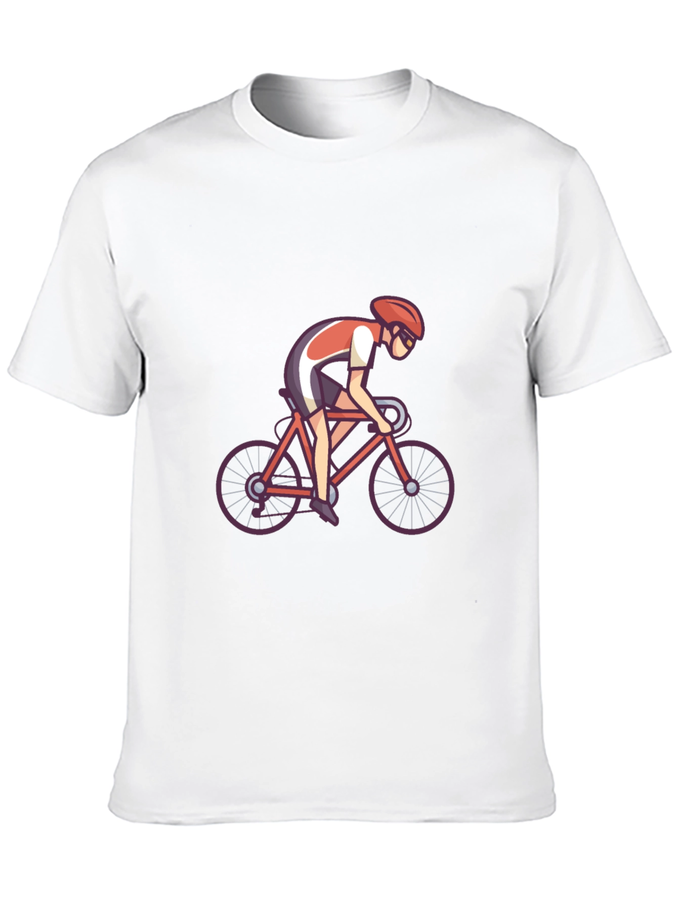 Black T-shirt with Cyclist Graphic