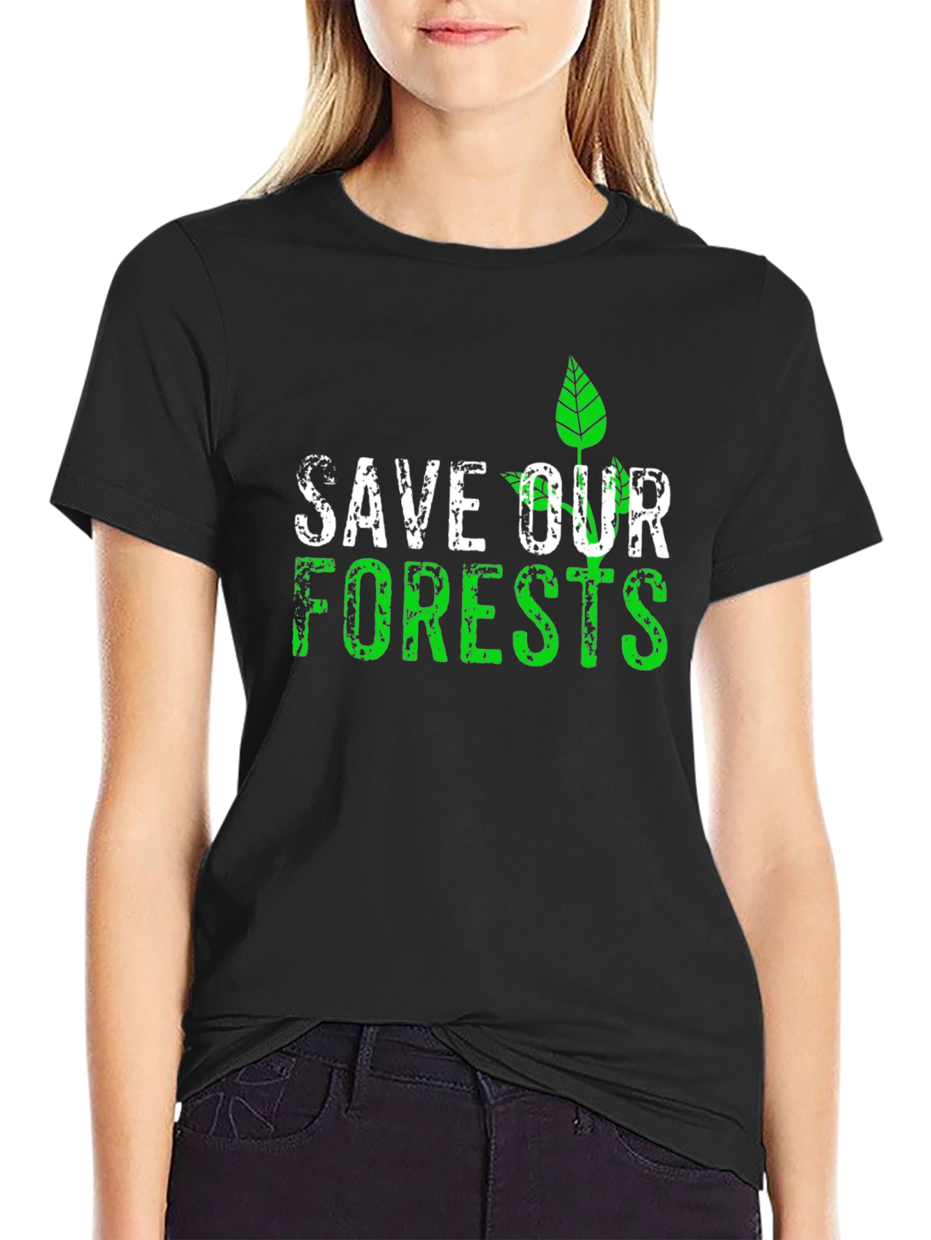Eco-Friendly Save Our Forests Graphic T-Shirt
