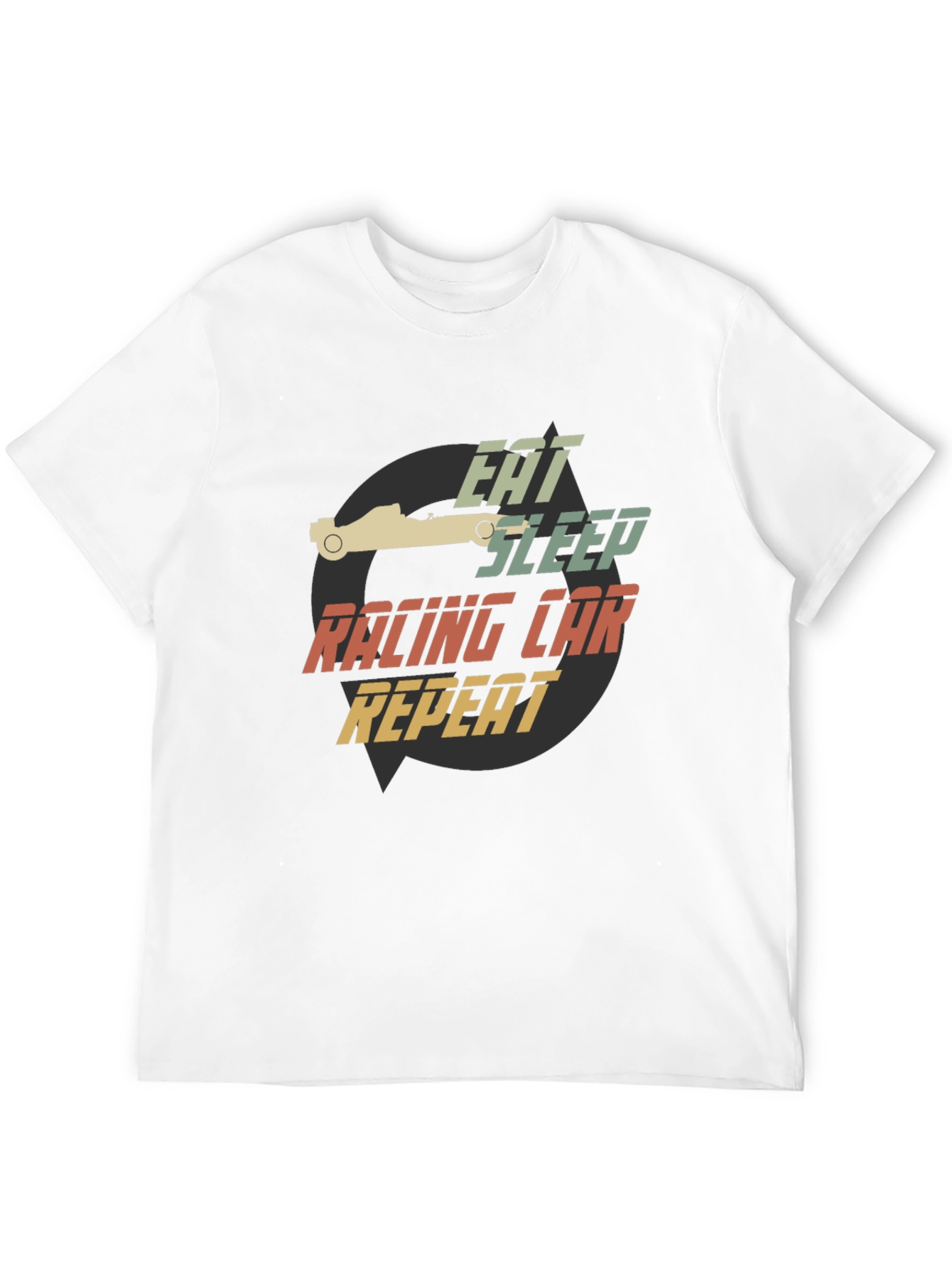 Eat Sleep Racing Car Repeat Black T-Shirt