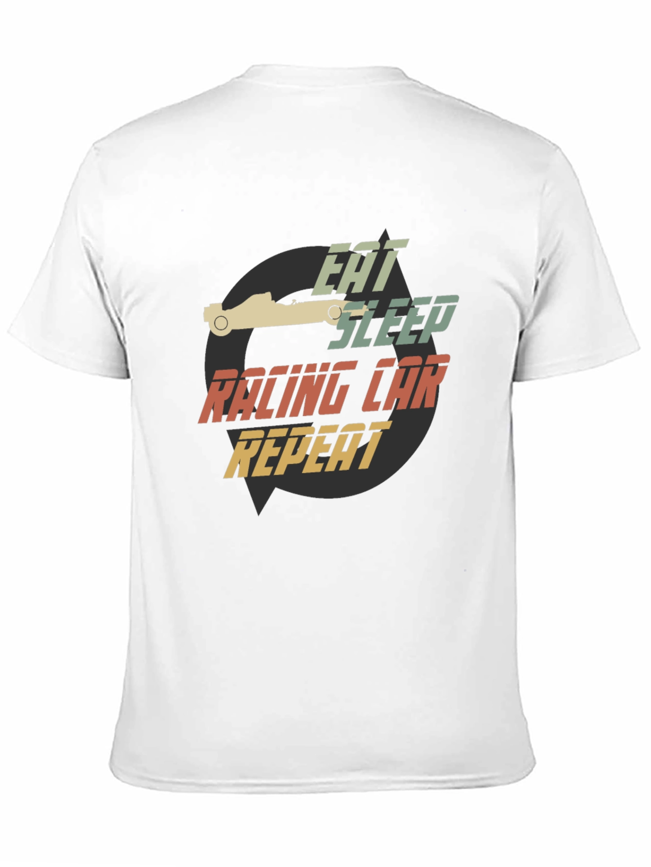 Eat Sleep Racing Car Repeat Black T-Shirt