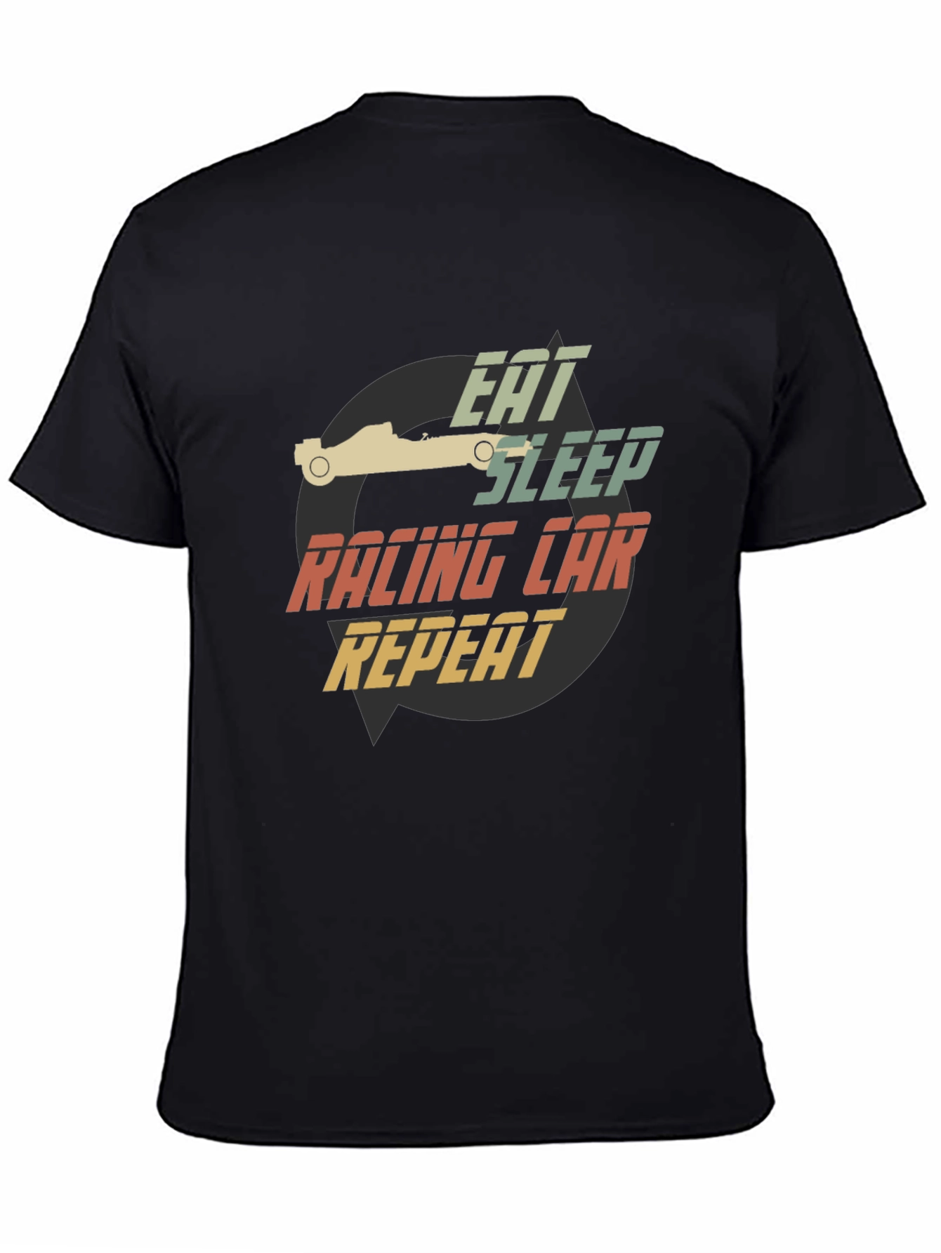 Eat Sleep Racing Car Repeat Black T-Shirt