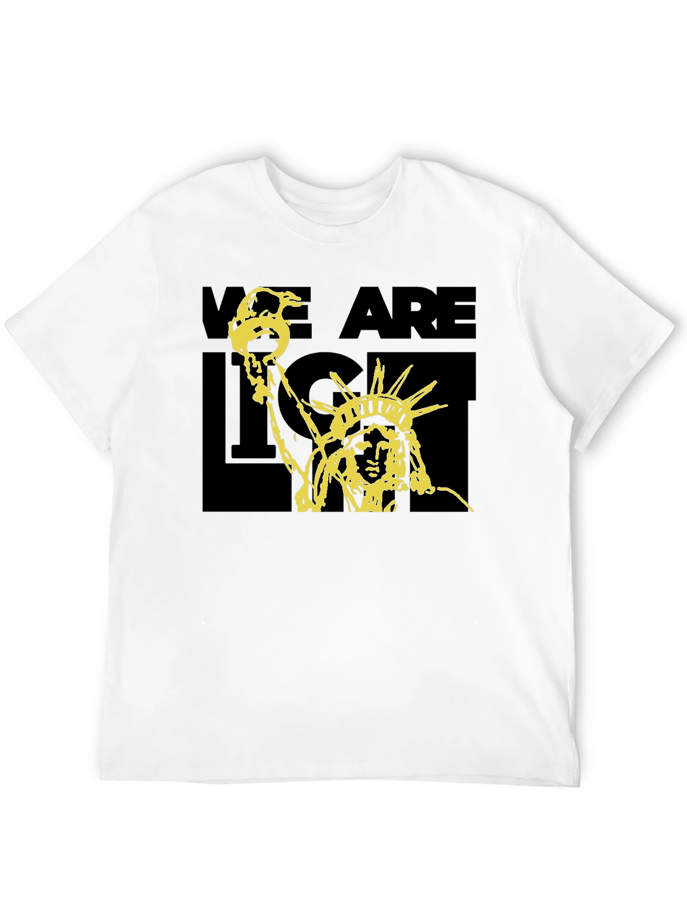Statue of Liberty Graphic Print T-Shirt - Black