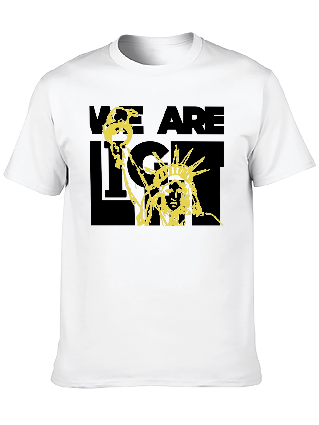Statue of Liberty Graphic Print T-Shirt - Black