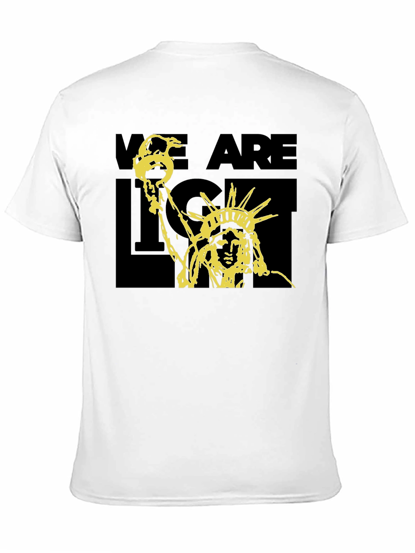 Statue of Liberty Graphic Print T-Shirt - Black