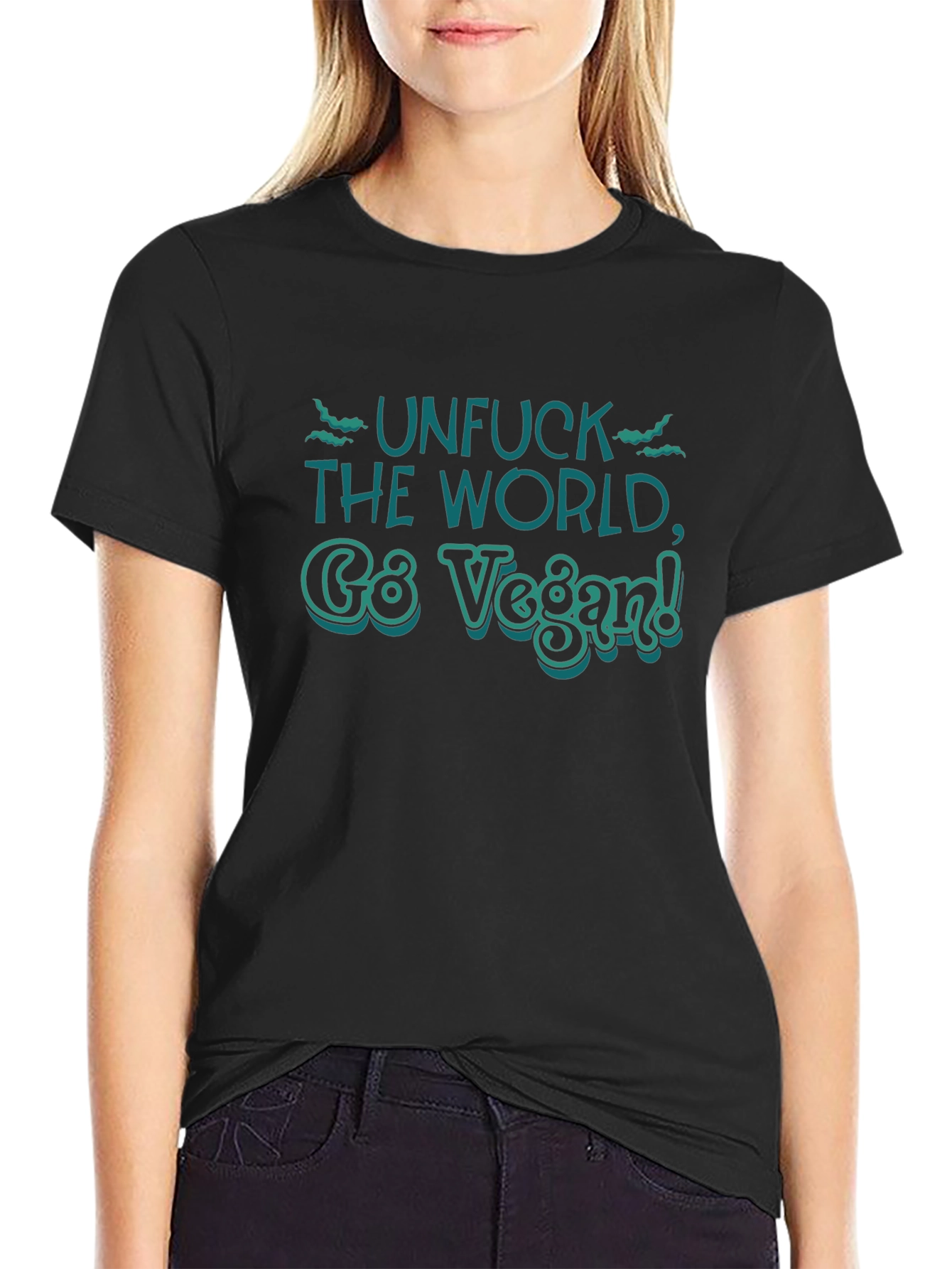 Unfuck the World Go Vegan Graphic Tee