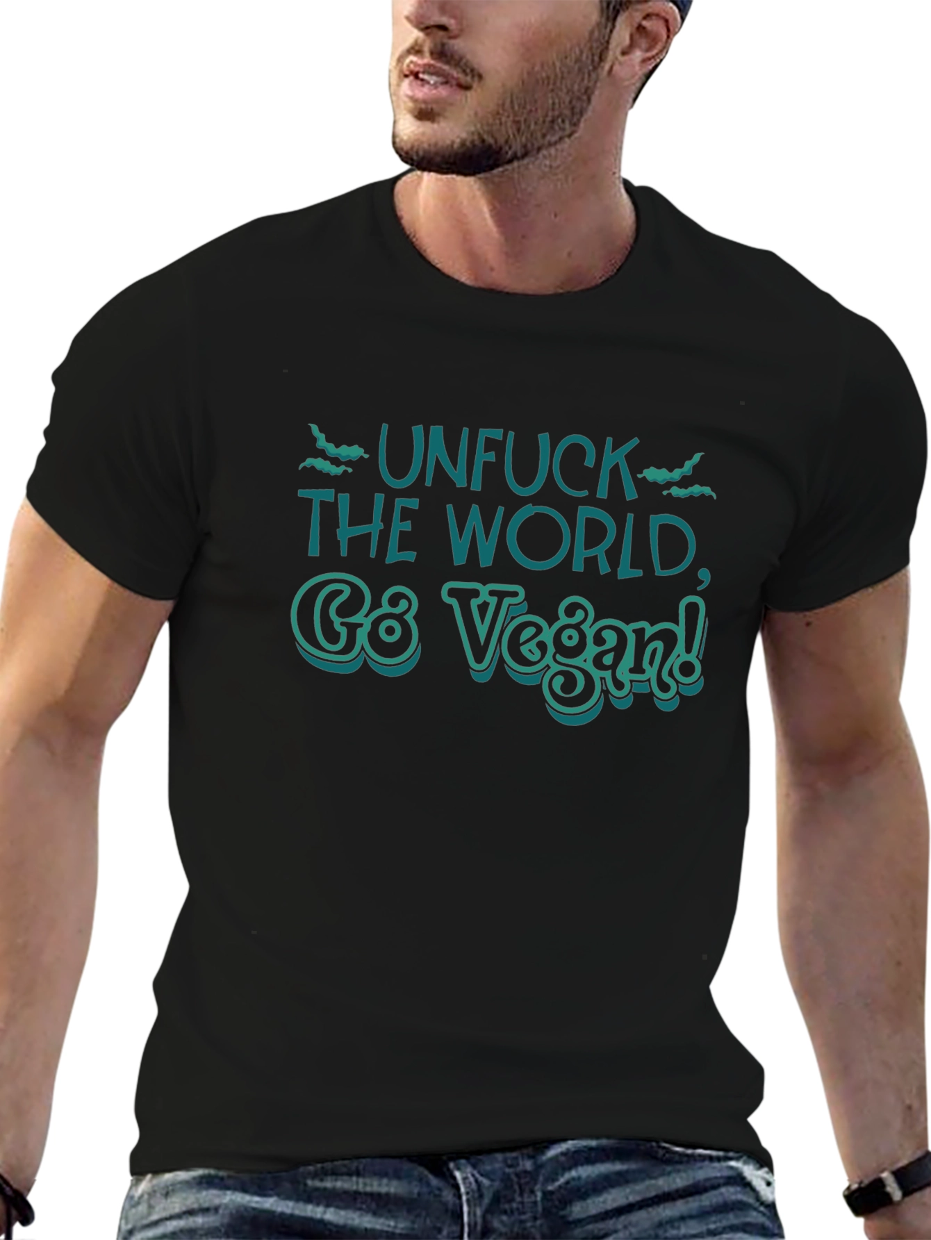 Unfuck the World Go Vegan Graphic Tee