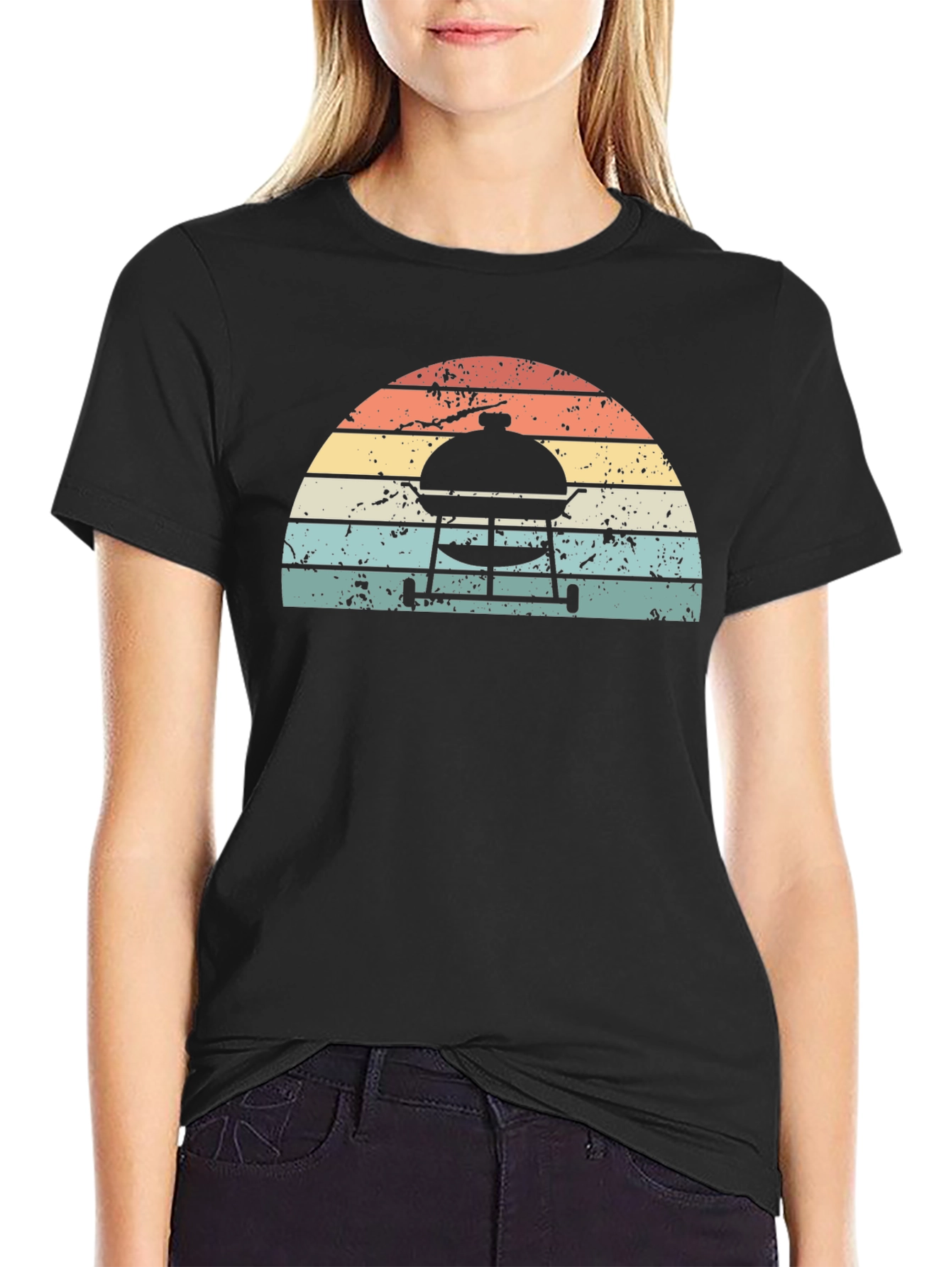 Retro Grill Master Sunset T-Shirt