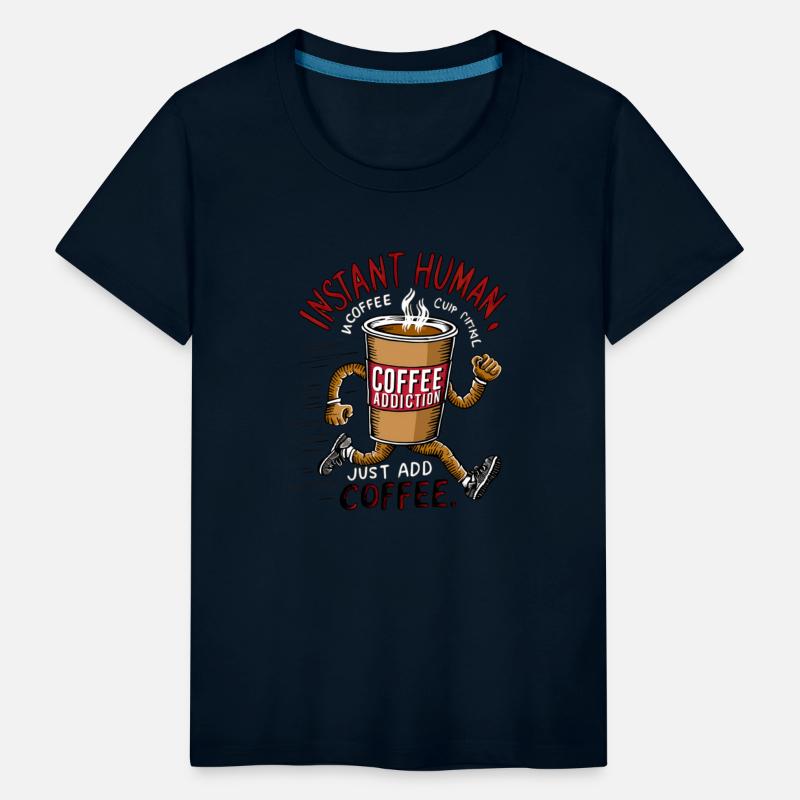 A coffee cup with arms and legs running