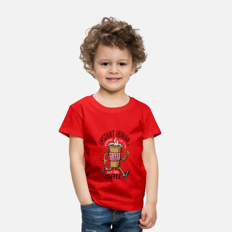 A coffee cup with arms and legs running