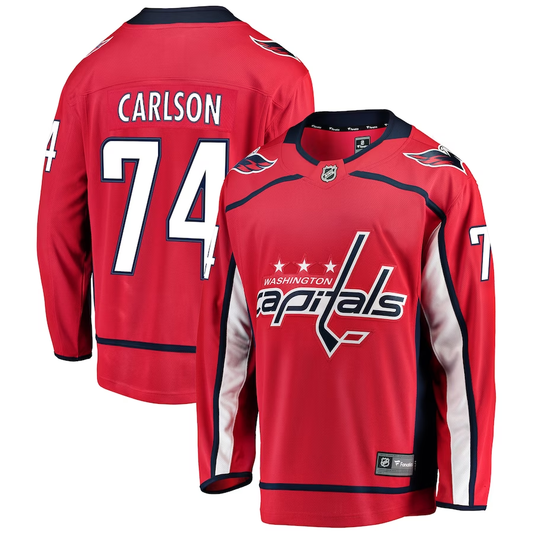 Men's Washington Capitals John Carlson #74 Red Home Breakaway Player Jerseys