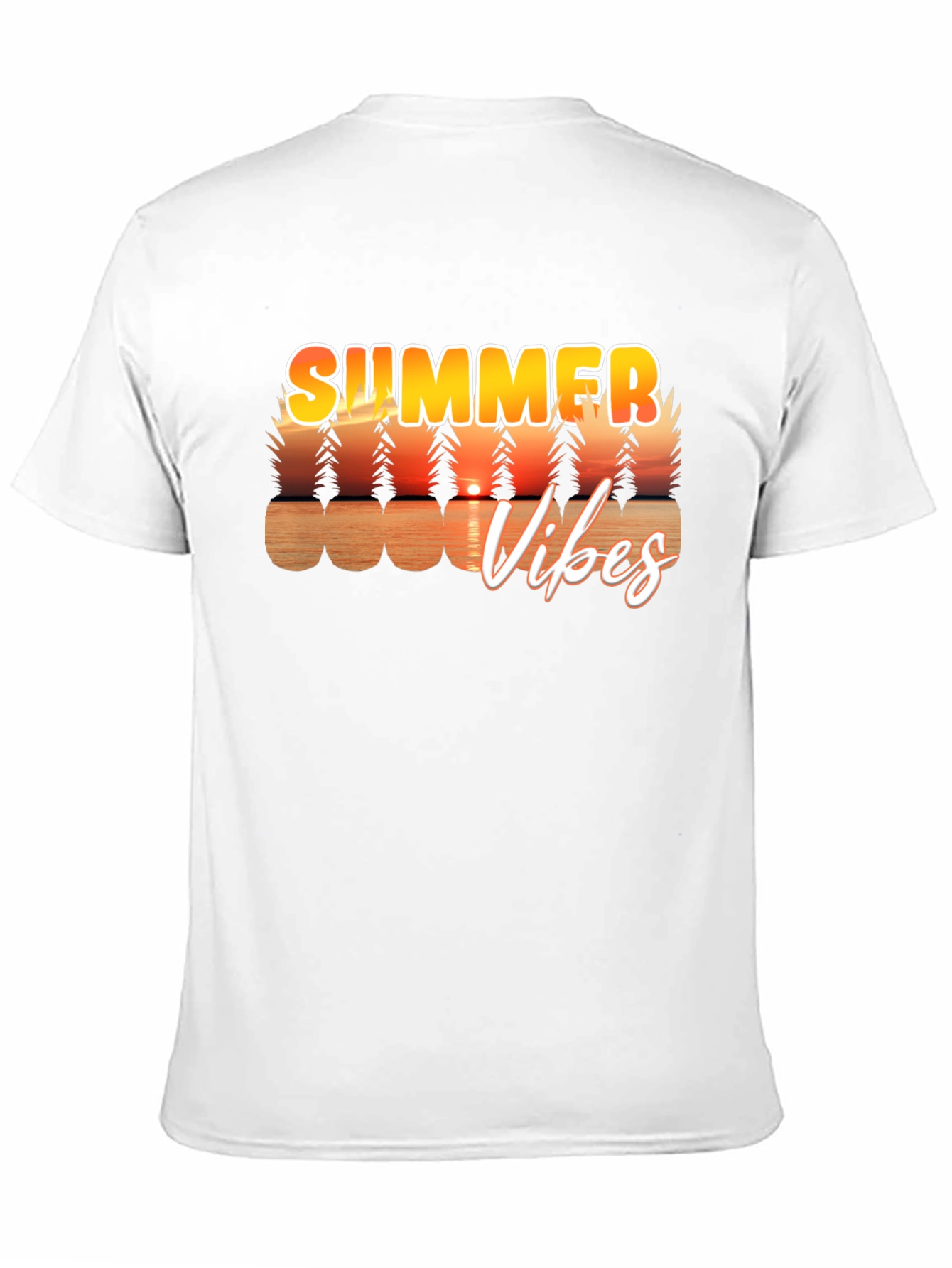 Summer Vibes Graphic Tee - Black Casual T-Shirt