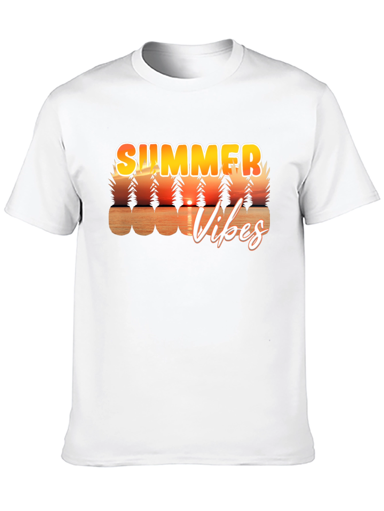 Summer Vibes Graphic Tee - Black Casual T-Shirt